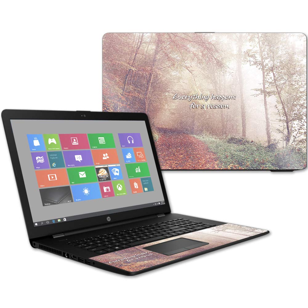 MightySkins Glossy Glitter Skin Cover for HP 17t Laptop 17.3 Inch (2017 Model) - Happens for A Reason Design | Protective & Durable High-Gloss Glitter Vinyl Wrap | Easy to Apply, Remove & Change Styles | Made in USA | Perfect for School, Office & Travel Protection