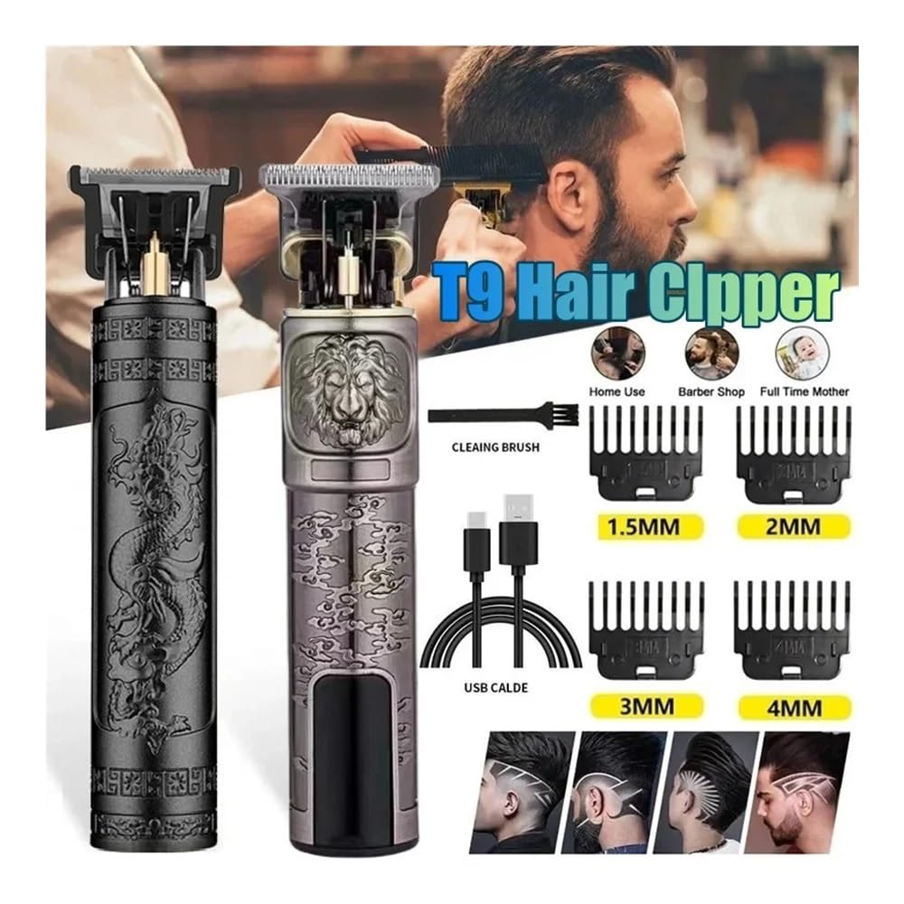 Rechargeable Hair Clipper for Men - USB Electric Shaver with LCD Display, Cordless Hair Trimmer for Beard & Body Grooming - Perfect for Home, Travel & Professional Barber Use