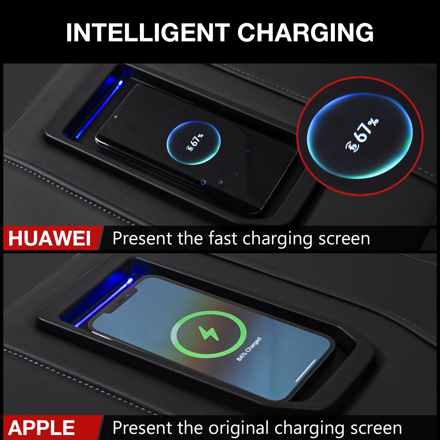 Xipoo Wireless Charger Pad for Chevy Silverado & GMC Sierra (2019-2021) | Fast Qi-Certified Phone Charging Station | Replacement Accessory for Full Console Models | Perfect for Road Trips & Daily Commutes