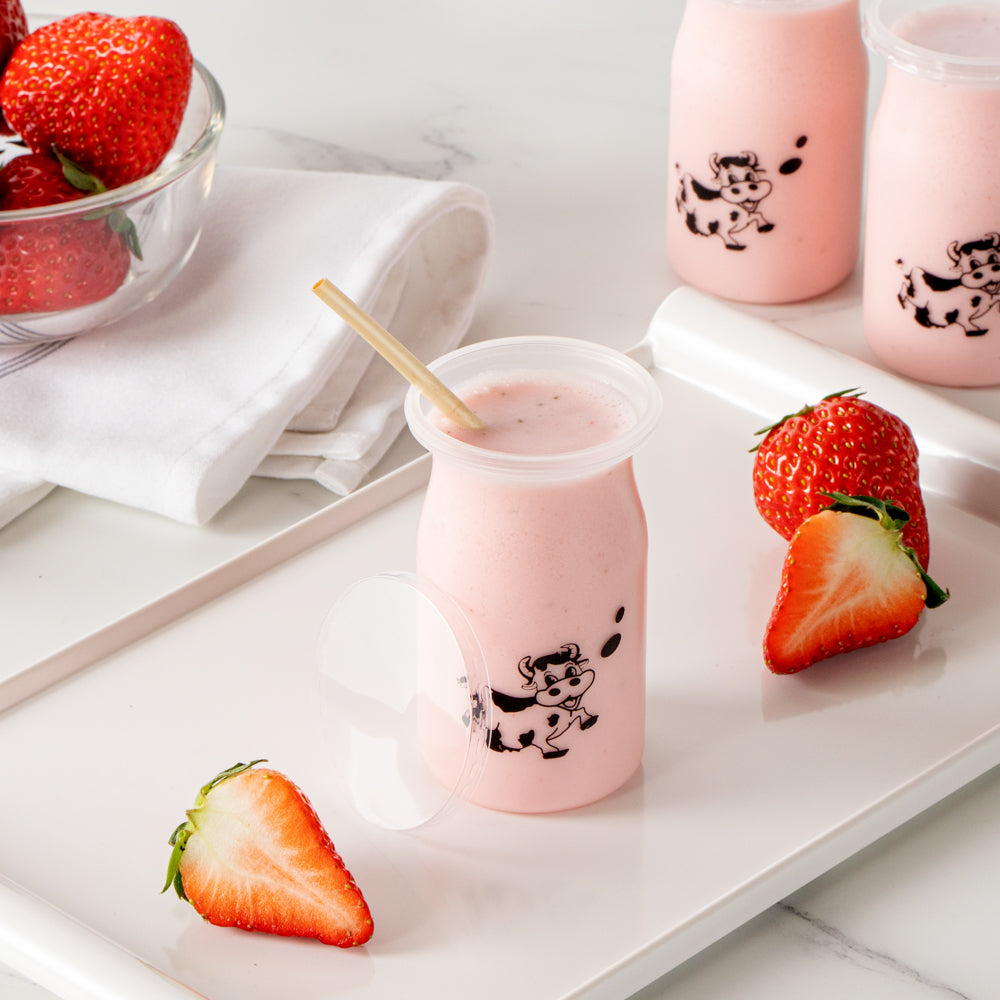 5 oz Clear Plastic Yogurt Cups with Lids - 2.25