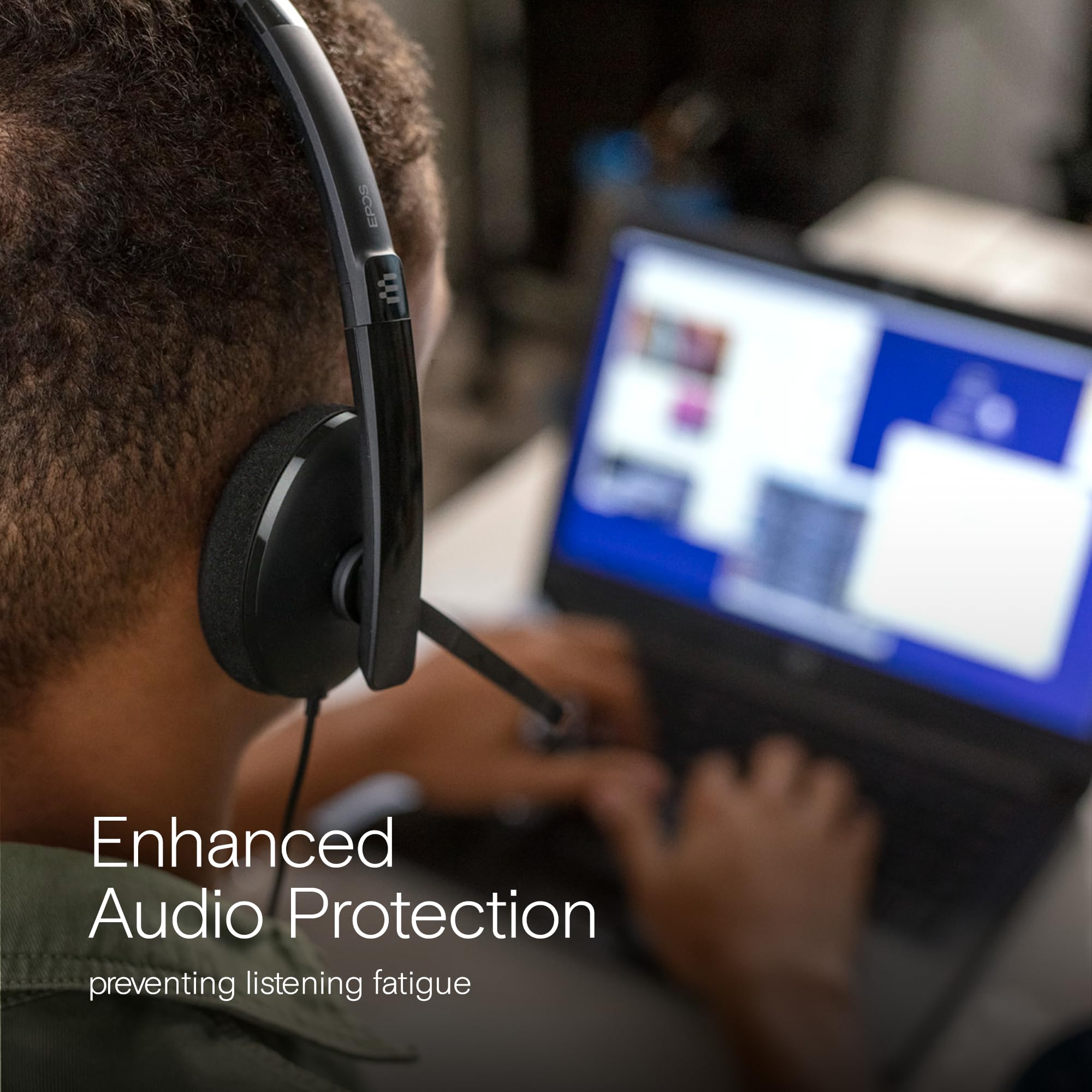 EPOS Adapt 160 USB II Wired Headset - UC Optimized Dual-Sided Headphones with USB Connectivity - Superior Stereo Sound & Noise Cancellation - Comfortable Office Headset with Call Control (Black) - Perfect for Remote Work, Call Centers & Business Communications