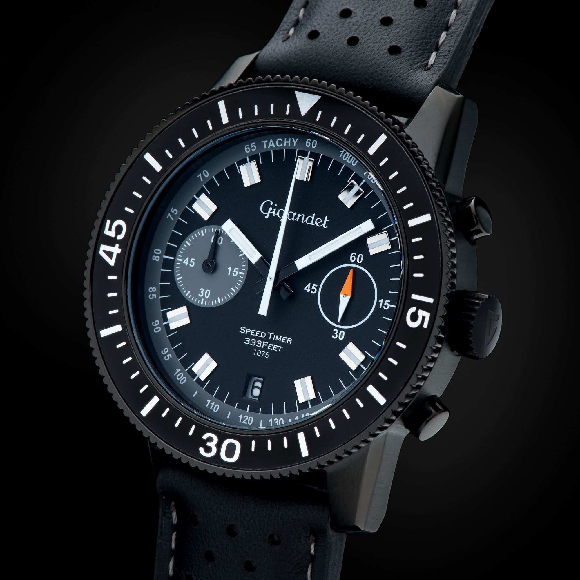 Gigandet Speed Timer Men's Analog Quartz Chronograph Watch - Black G7-007 | Waterproof Sports Watch for Running, Swimming & Outdoor Activities