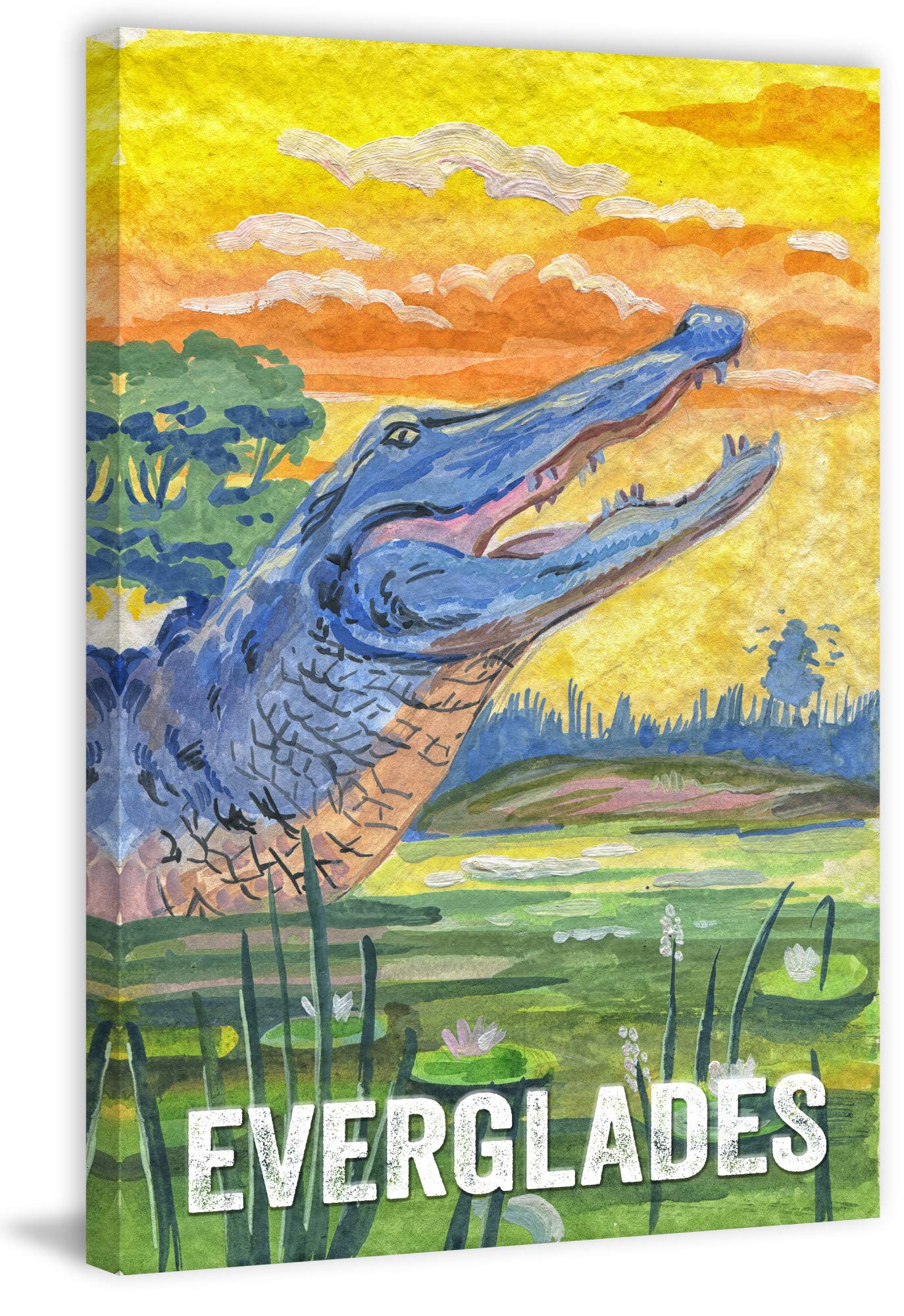 Everglades Poster II Painting Print on Wrapped Canvas - Marmont Hill Inc - Nature Wall Art Decor for Living Room, Bedroom & Office