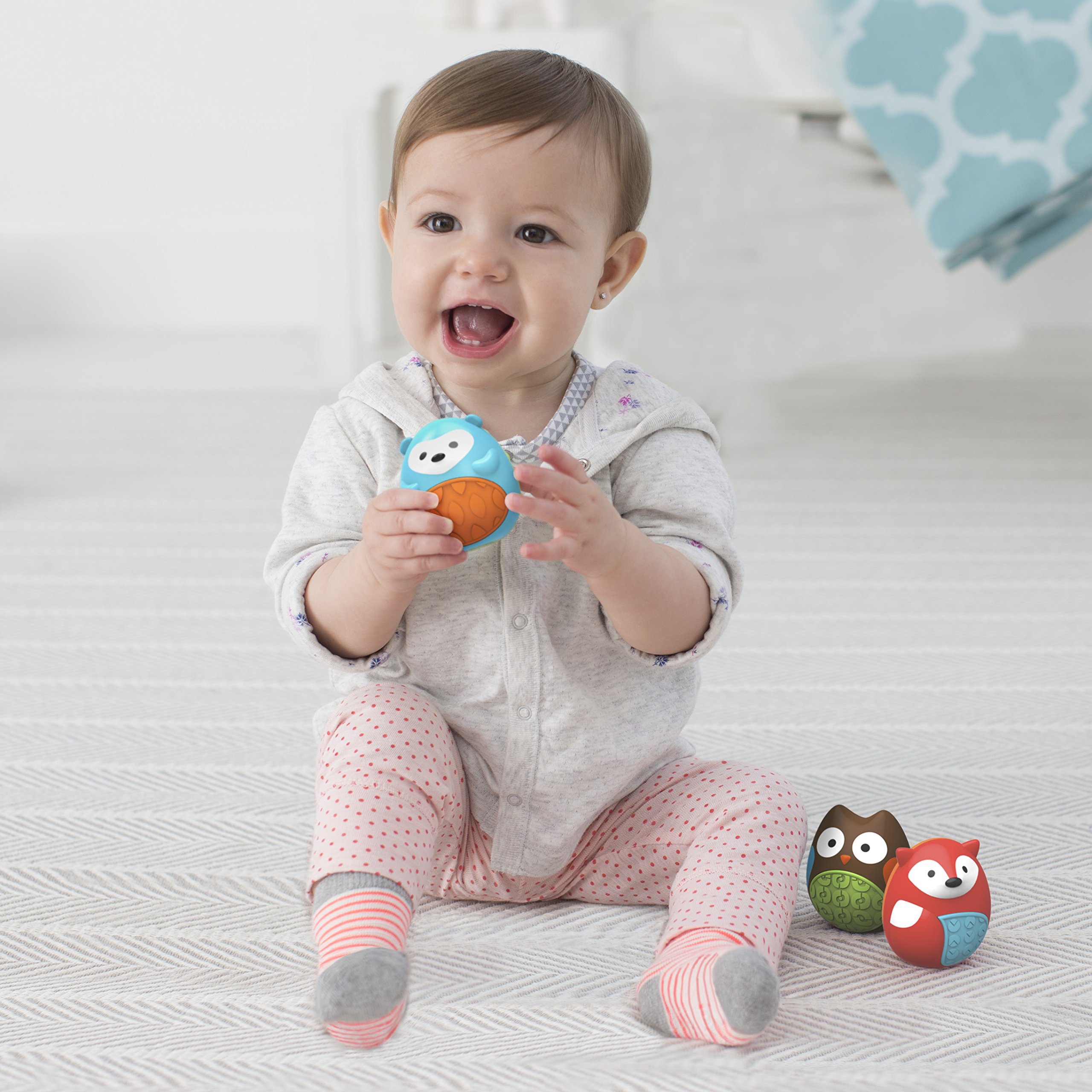Skip Hop Developmental Learning Crawl Toy Beetbox & Farmstand Grow & Play Set with Baby Maracas and Egg Shaker Trio - Interactive Musical Toys for Infants and Toddlers - Perfect for Crawling Practice, Sensory Play, and Early Childhood Development