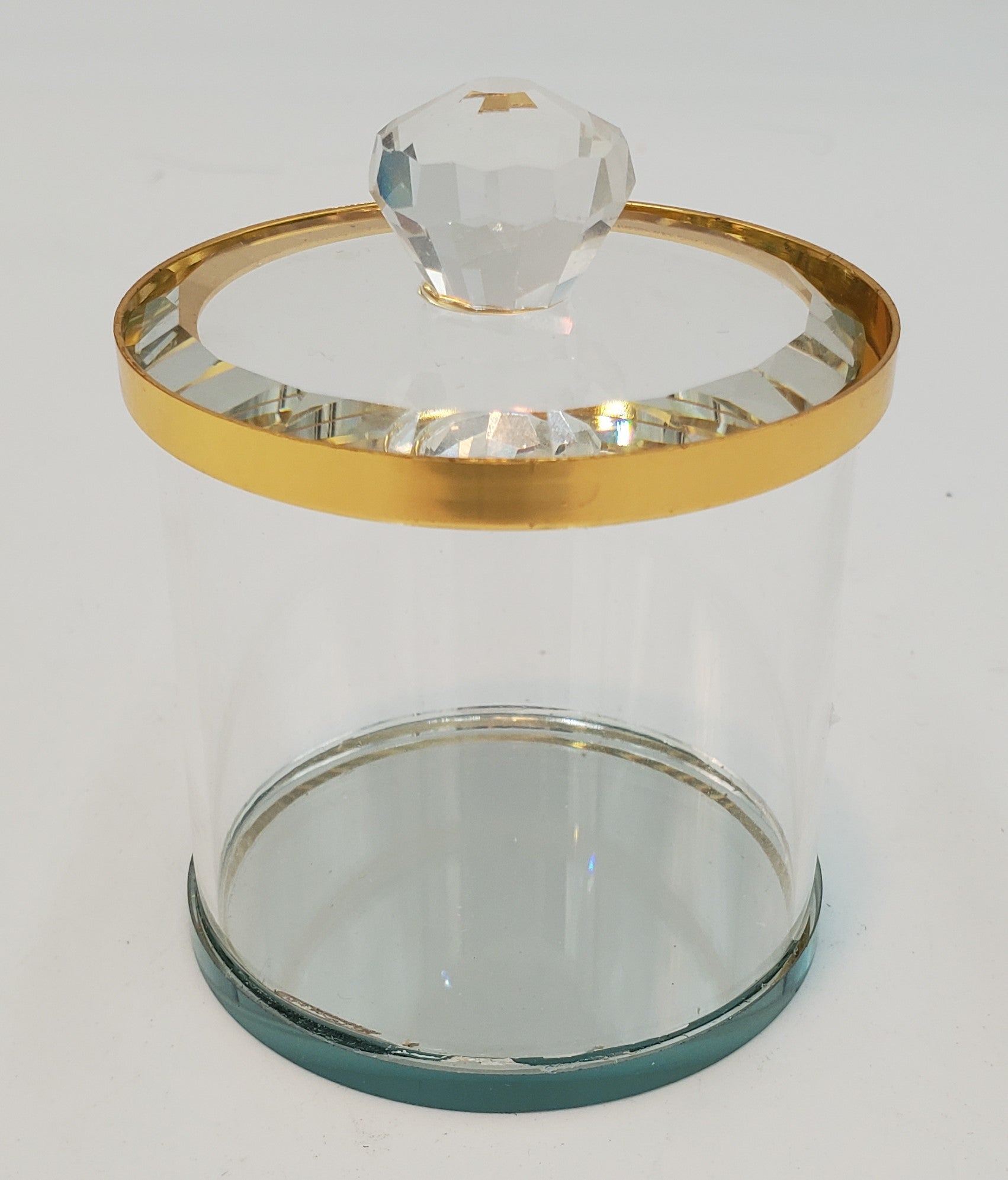 4 Mini Glass Jars with Gold Rim - Perfect for Wedding Favors, Party Decor, DIY Crafts & Home Organization