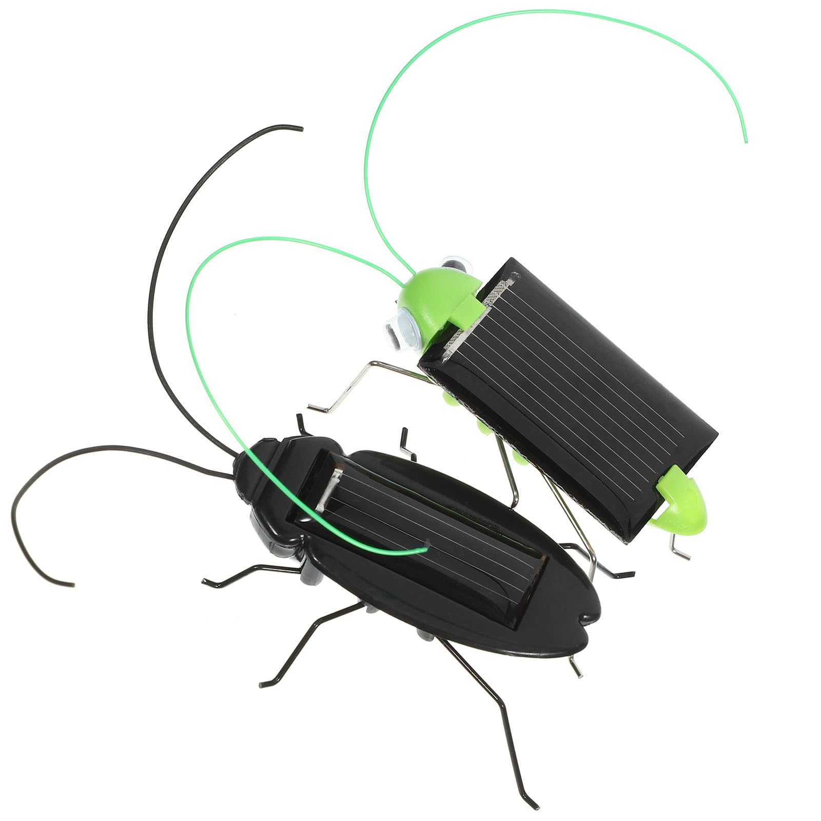 6PCS Solar Powered Insect Toys - Lifelike Moving Crickets & Grasshoppers for Kids, Boys & Girls - Educational Solar Science Toys for School Projects & Outdoor Play - Fun Fake Roaches for Nature Exploration & STEM Learning