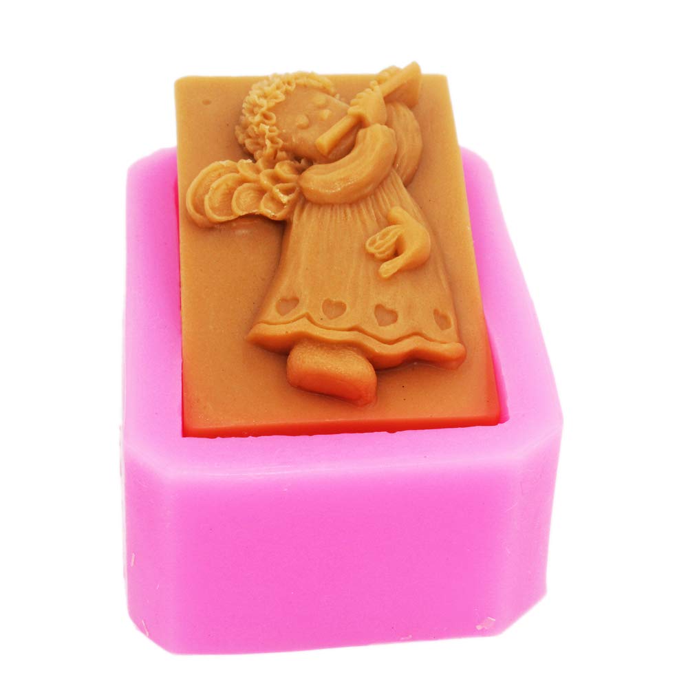 Fluting Girl Angel Silicone Soap Mold - DIY Handmade Soap Making Kit for Crafters | Perfect for Homemade Soaps, Candles & Bath Bombs
