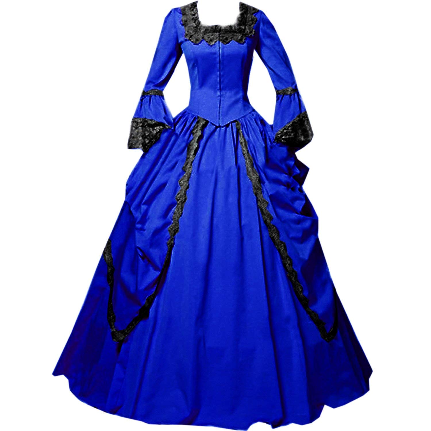 KEMAO Women's Victorian Rococo Ball Gown - Elegant Masquerade Party Dress for Renaissance Fair, Cosplay & Historical Reenactment