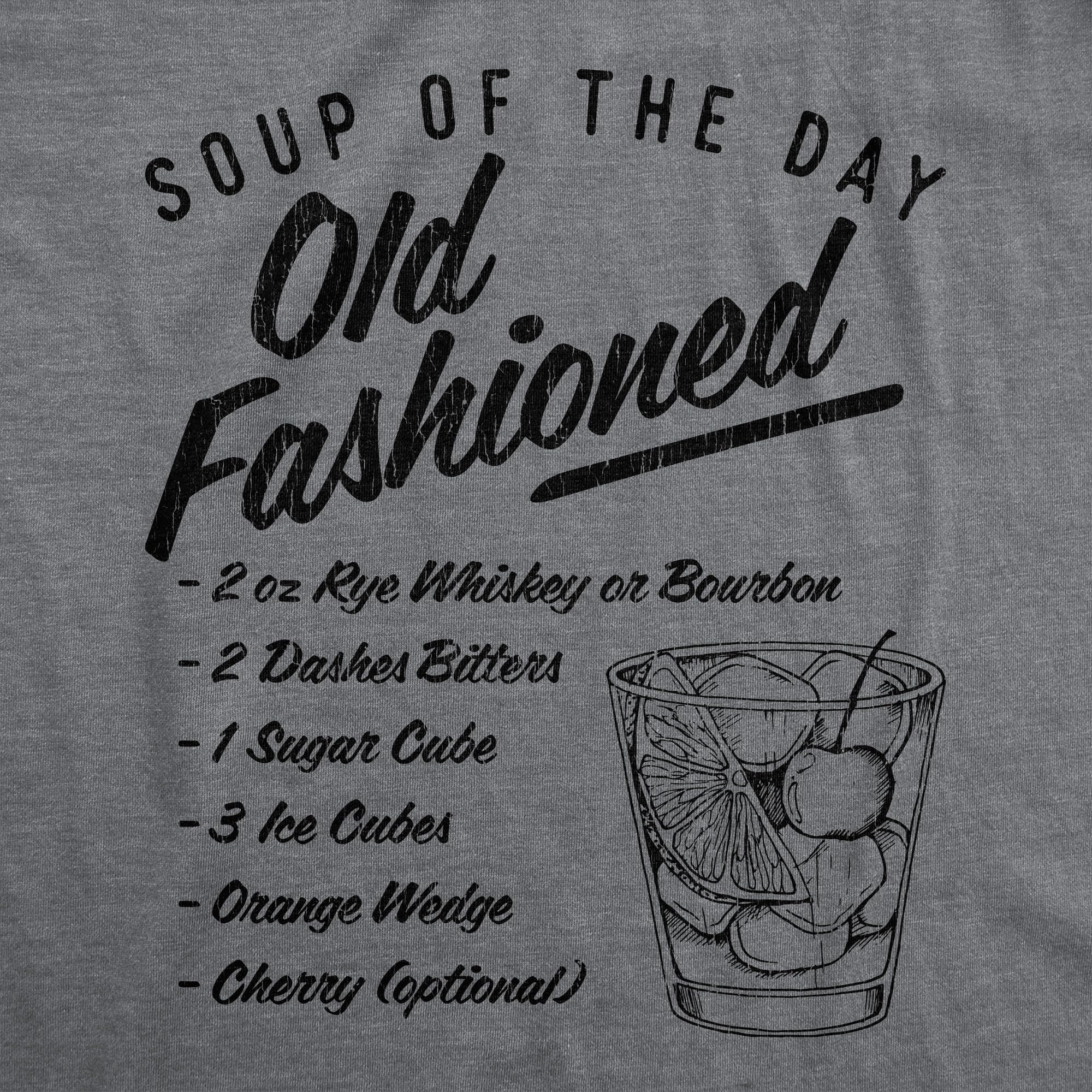 Funny Mens Graphic Tee - Vintage Cocktail Recipe T-Shirt with 'Soup of The Day' Design | Perfect for Bartenders, Mixologists & Cocktail Lovers