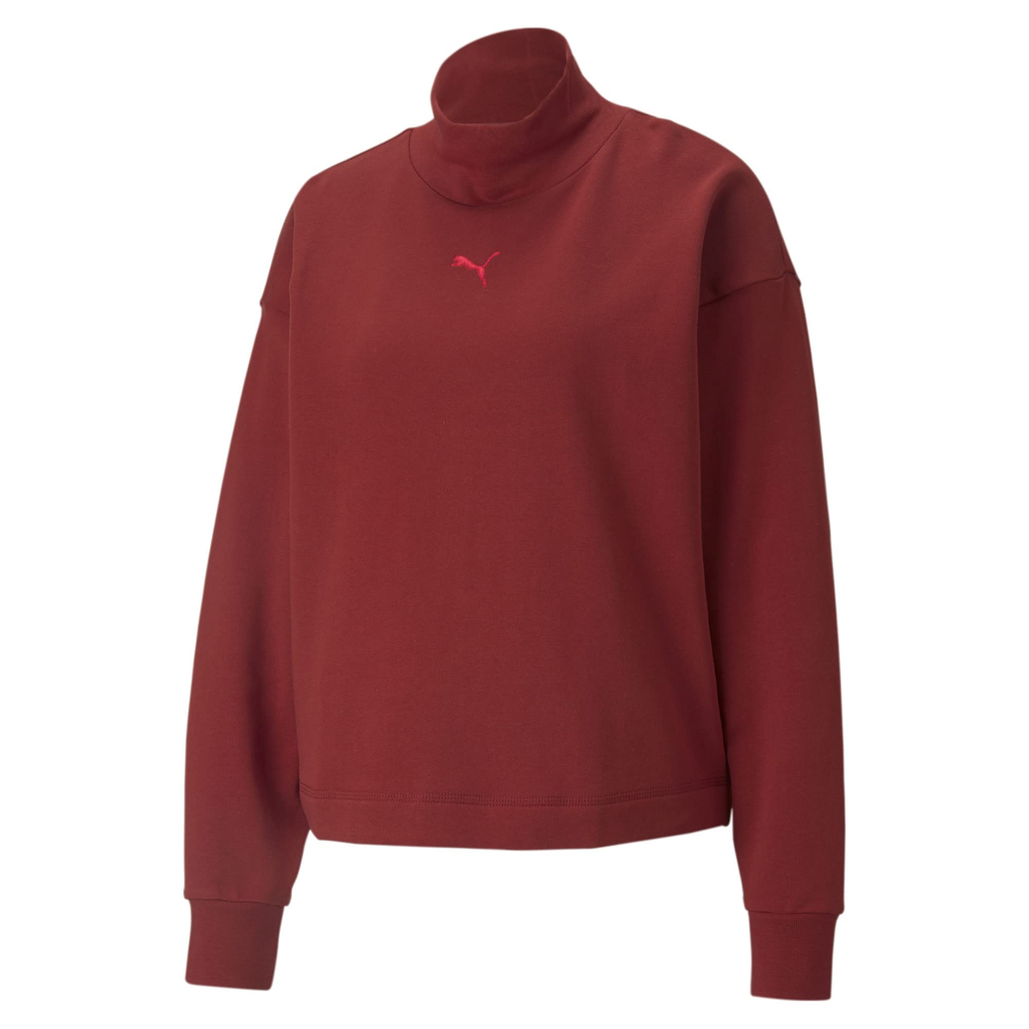 PUMA Women's Her High Neck Crew Sweatshirt - Comfortable & Stylish Pullover for Casual Wear, Gym, and Everyday Outfits
