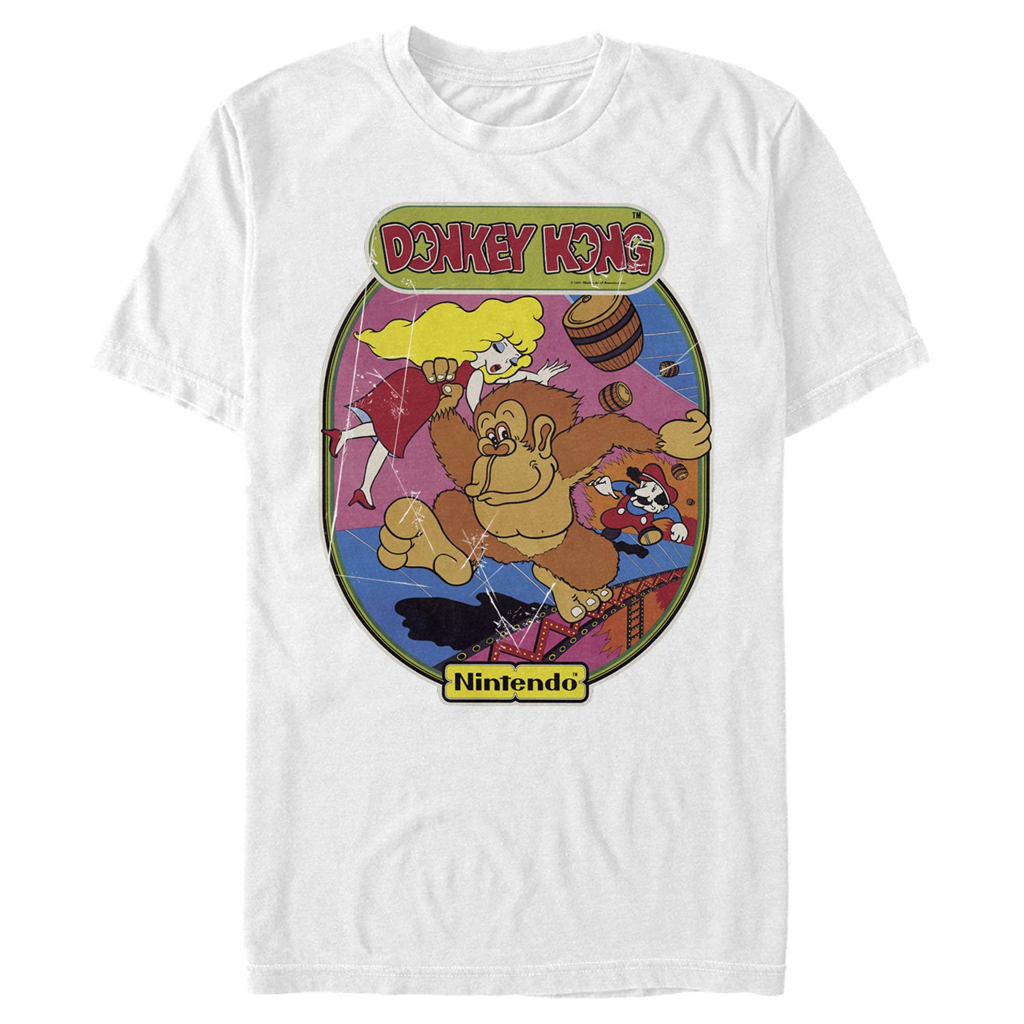 Nintendo Men's Donkey Kong Mario Retro Graphic T-Shirt - Vintage Gaming Tee for Casual Wear & Gamer Outfits