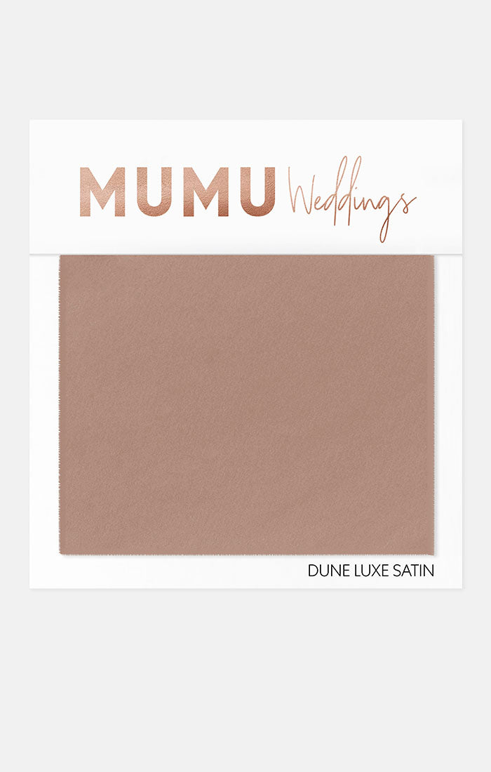 Bridesmaid Fabric Swatch - Dune Luxe Satin | Wedding Dress Material Samples for Bridal Party & Formal Events