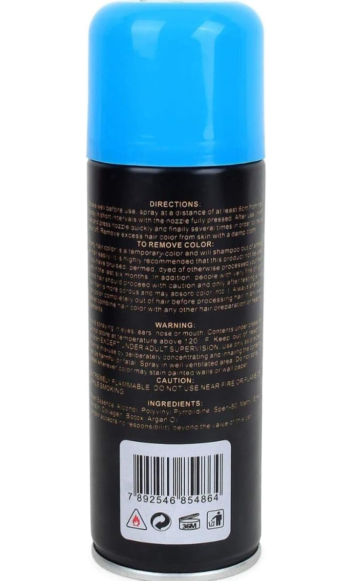 Professional Temporary Hair Color Spray for Men & Women - 1 Day Washable Hair Dye in Vibrant Blue | Perfect for Parties, Halloween, Cosplay & Daily Styling