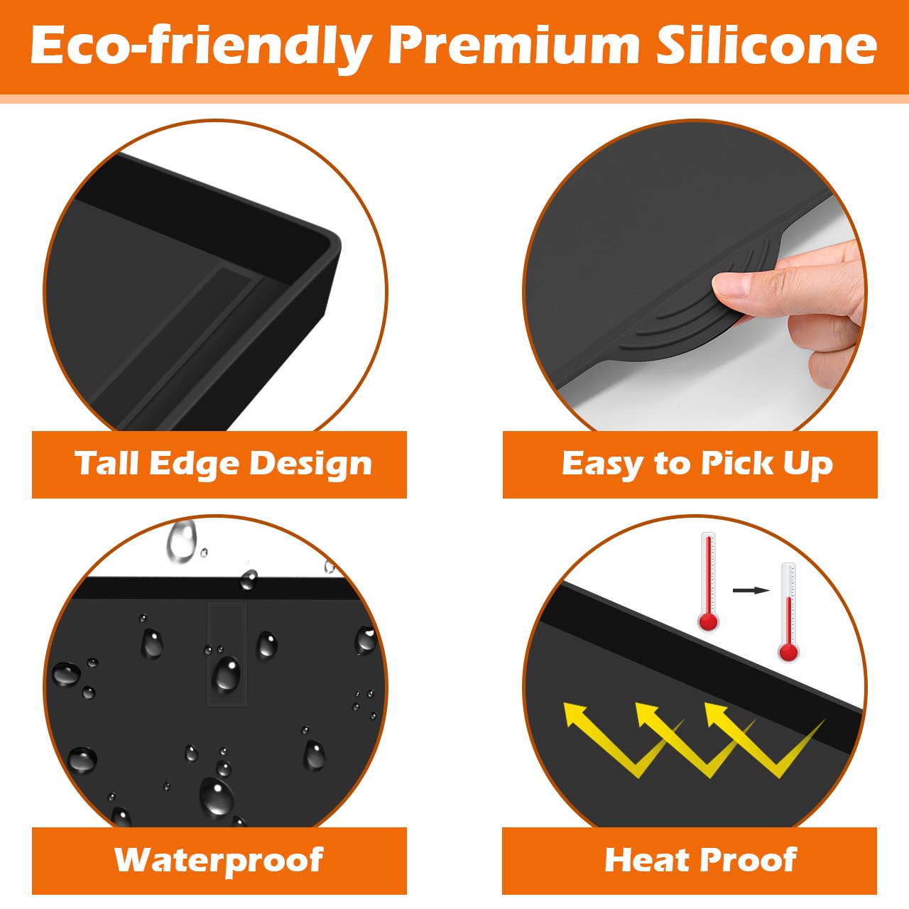 28 Inch Magnetic Silicone Griddle Mat for Blackstone - Non-Slip Protective Cover for Griddle Tops - Heat Resistant Outdoor Cooking Accessory - Perfect for Camping, Backyard BBQs & Tailgating Parties