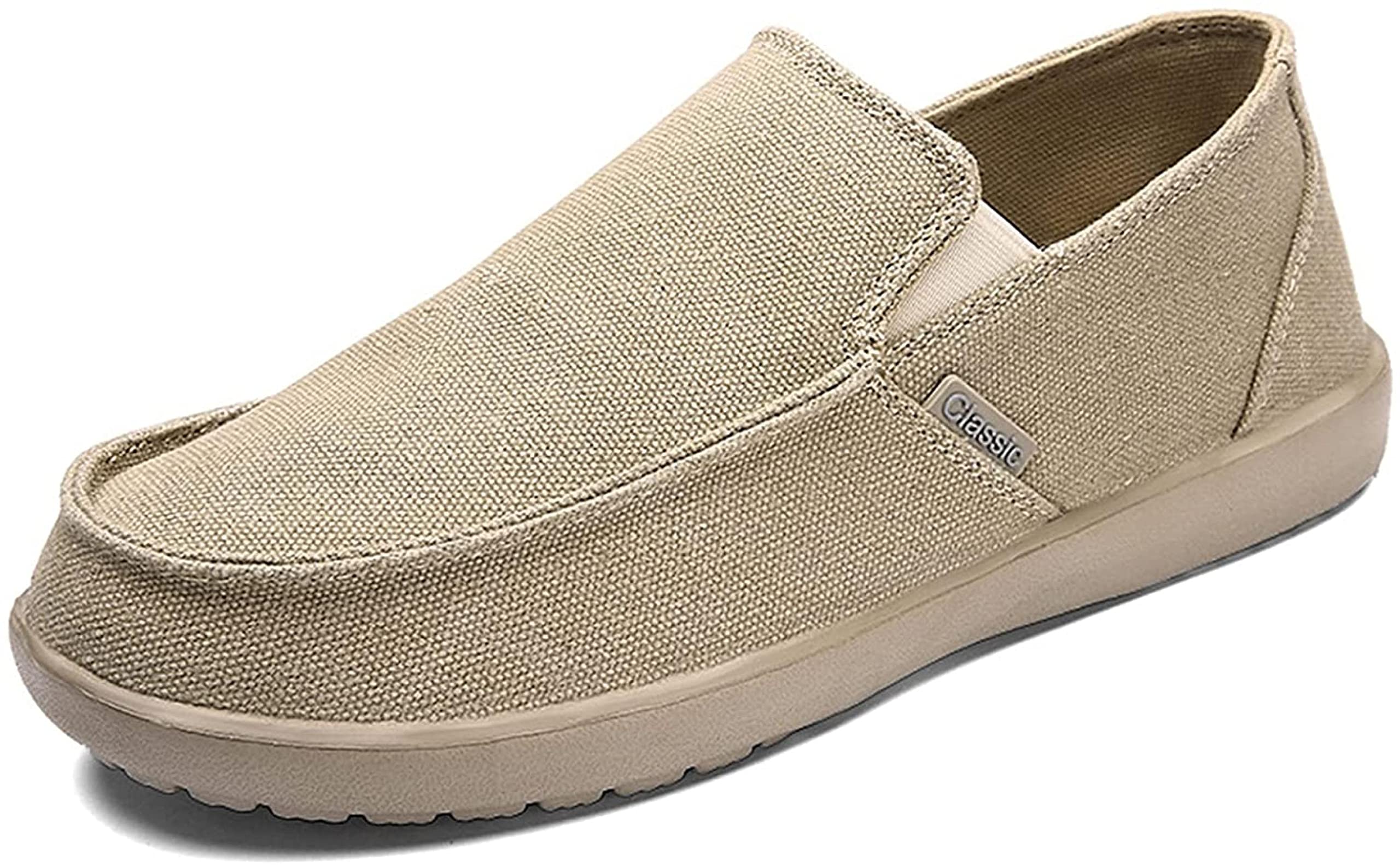 Samtiny Men's Casual Flat Shoes - Lightweight Canvas Driving Shoes for Spring & Fall - Anti-Slip Sole - Perfect for Daily Wear, Work & Outdoor Activities