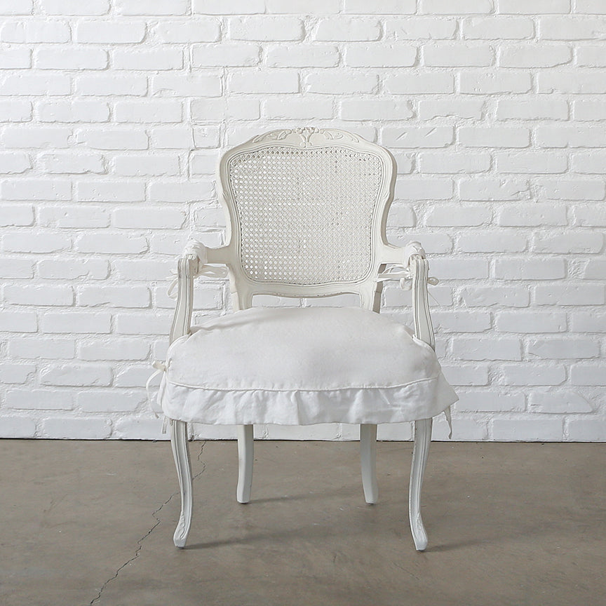 Darcy Armchair with Oyster Linen Slipcover - Modern Upholstered Accent Chair for Living Room, Bedroom & Office Decor