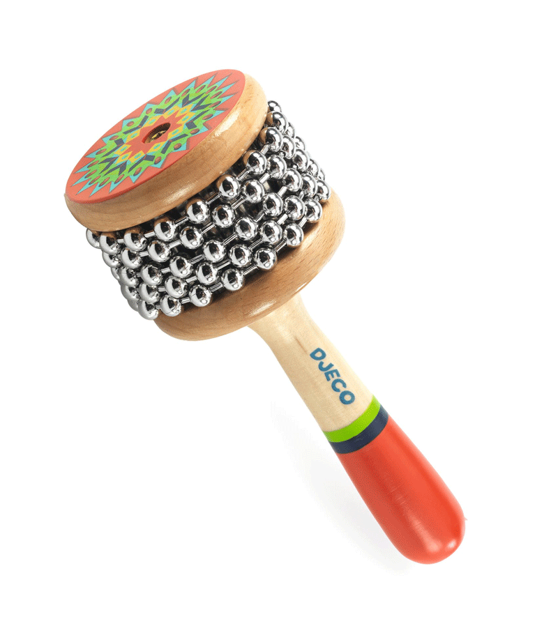 Animambo Mini Cabassa Musical Instrument by Djeco - Perfect for Kids Music Education & Early Childhood Development