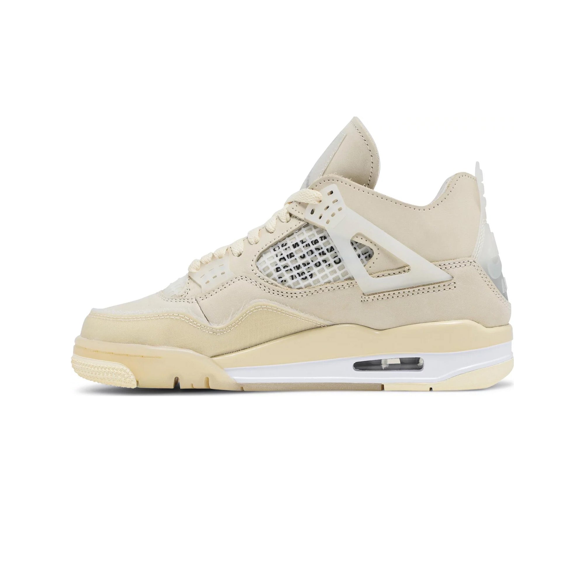 Air Jordan 4 x Off-White W 'Sail' Retro Sneakers - Limited Edition Women's Basketball Shoes for Streetwear & Fashion Collectors | Perfect for Casual Wear, Sneakerhead Collections & Urban Style Outfits