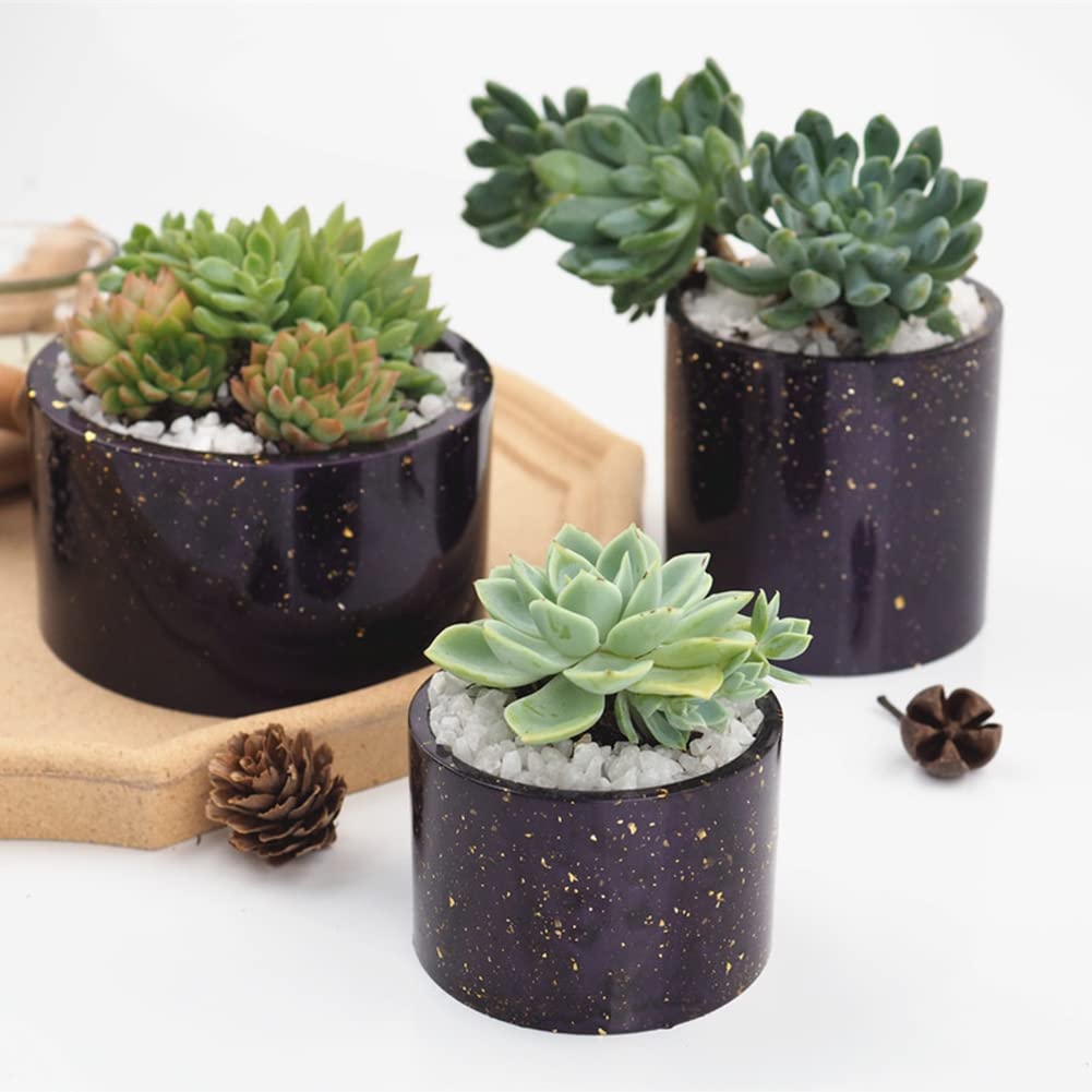 1pc DIY Cylinder Resin Plant Mold - Silicone Flower Pot & Planter Mold for Succulents, Herbs, Pen Holder - Perfect for Home Decor, Craft Projects & DIY Gifts