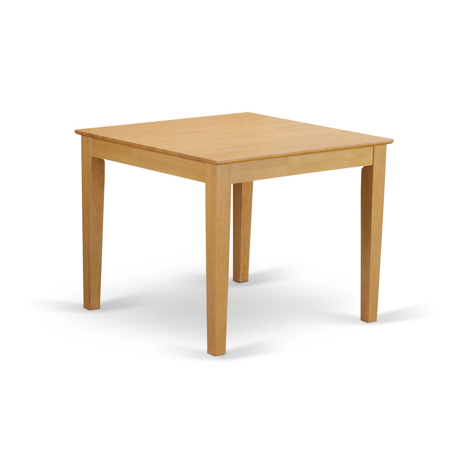 East West Furniture OXVA5-OAK-C 5-Piece Solid Oak Wood Dining Set with 36x36 Inch Square Table & 4 Linen Fabric Chairs - Perfect for Kitchen, Dining Room, Breakfast Nook & Small Space Entertaining