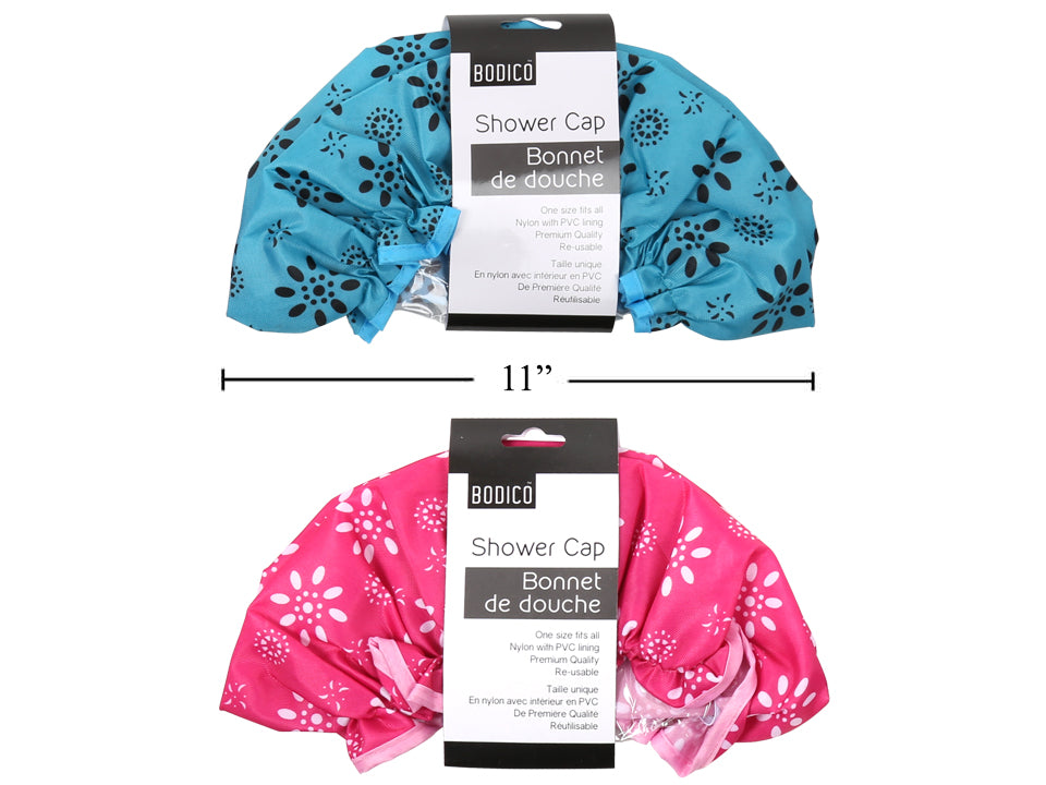 BODICO Waterproof Shower Cap for Women & Men - Extra Large Bath Cap with Elastic Band for Hair Protection - Perfect for Bathing, Swimming, and Spa Use