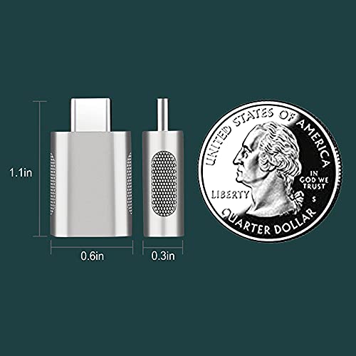 2 Pack USB C to USB 3.0 Adapter - 10Gbps High Speed Data Transfer - Compatible with MacBook Pro 2021/Air 2020, iPad Pro 2021, Thunderbolt 3 Devices - Perfect for Office Work, File Sharing & External Device Connection (Silver)