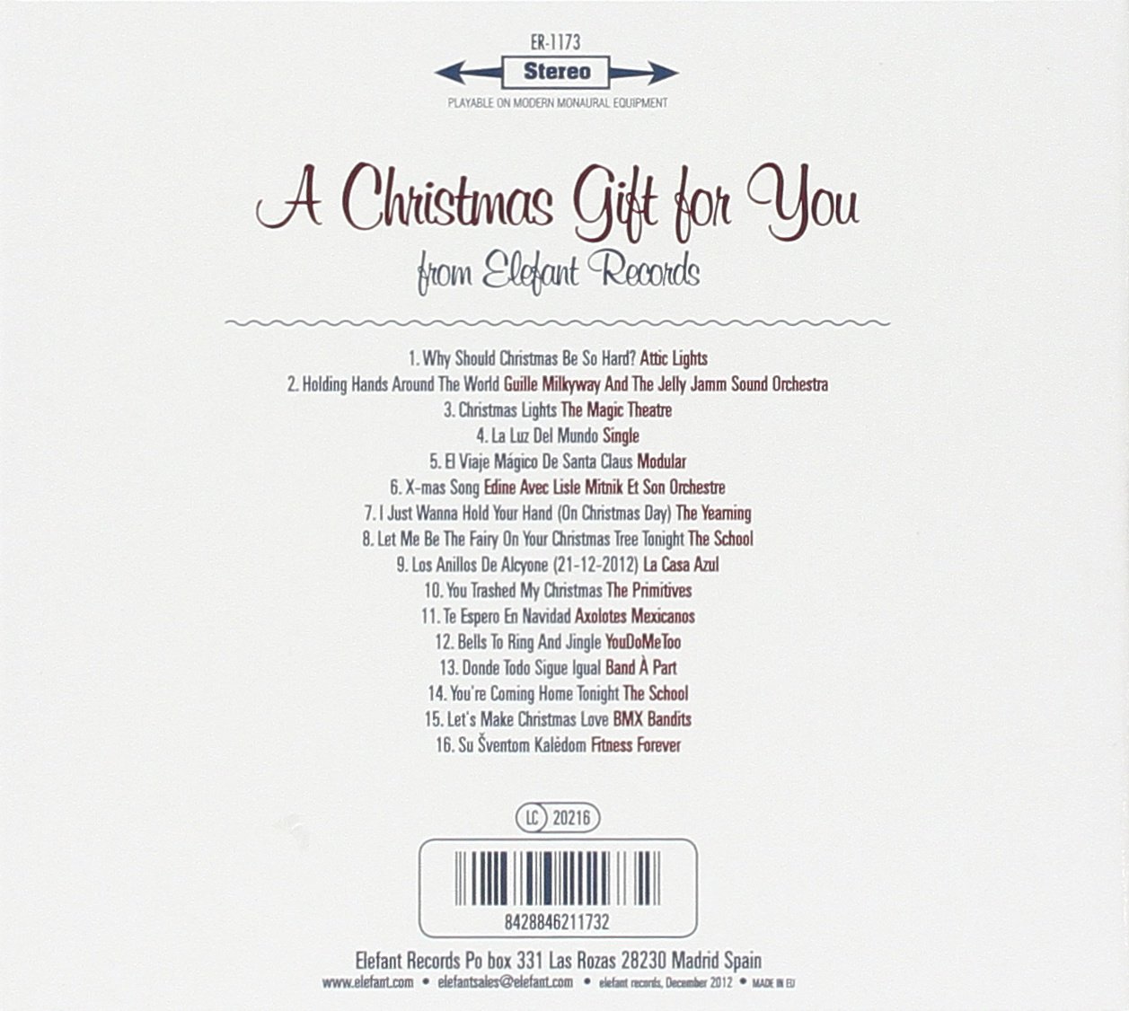 Elefant Records Christmas Gift - Perfect Holiday Present for Music Lovers (Ideal for Stocking Stuffers, Secret Santa & Festive Gifting)
