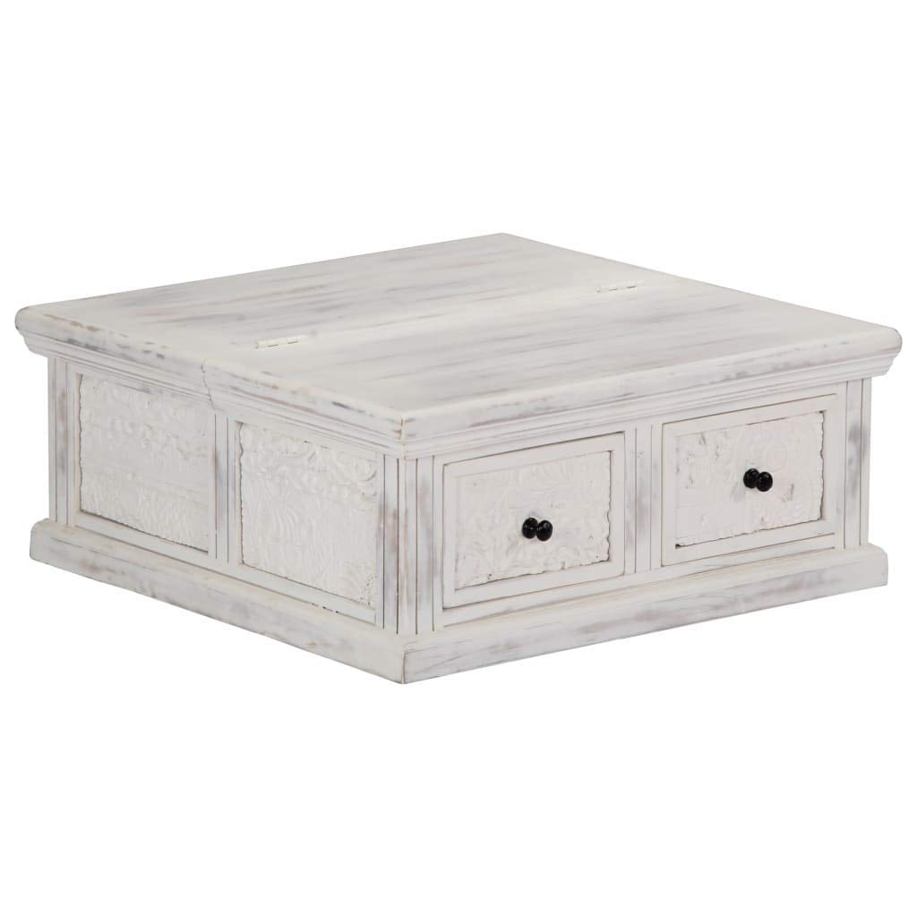 White Mango Wood Coffee Table 27.6