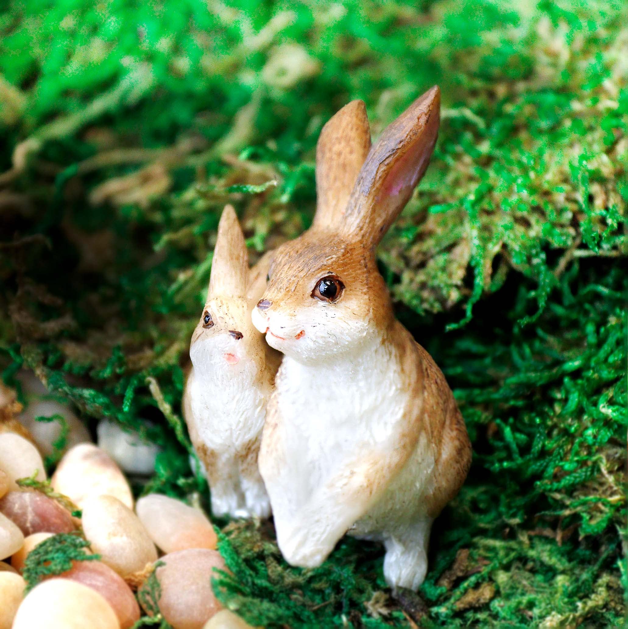 2 Inch Miniature Fairy Garden Figurine Set - Mama & Baby Animal Statues for Fairy Gardens, Terrariums, Home Decor | Perfect for DIY Fairy Houses, Tabletop Displays & Gift Giving