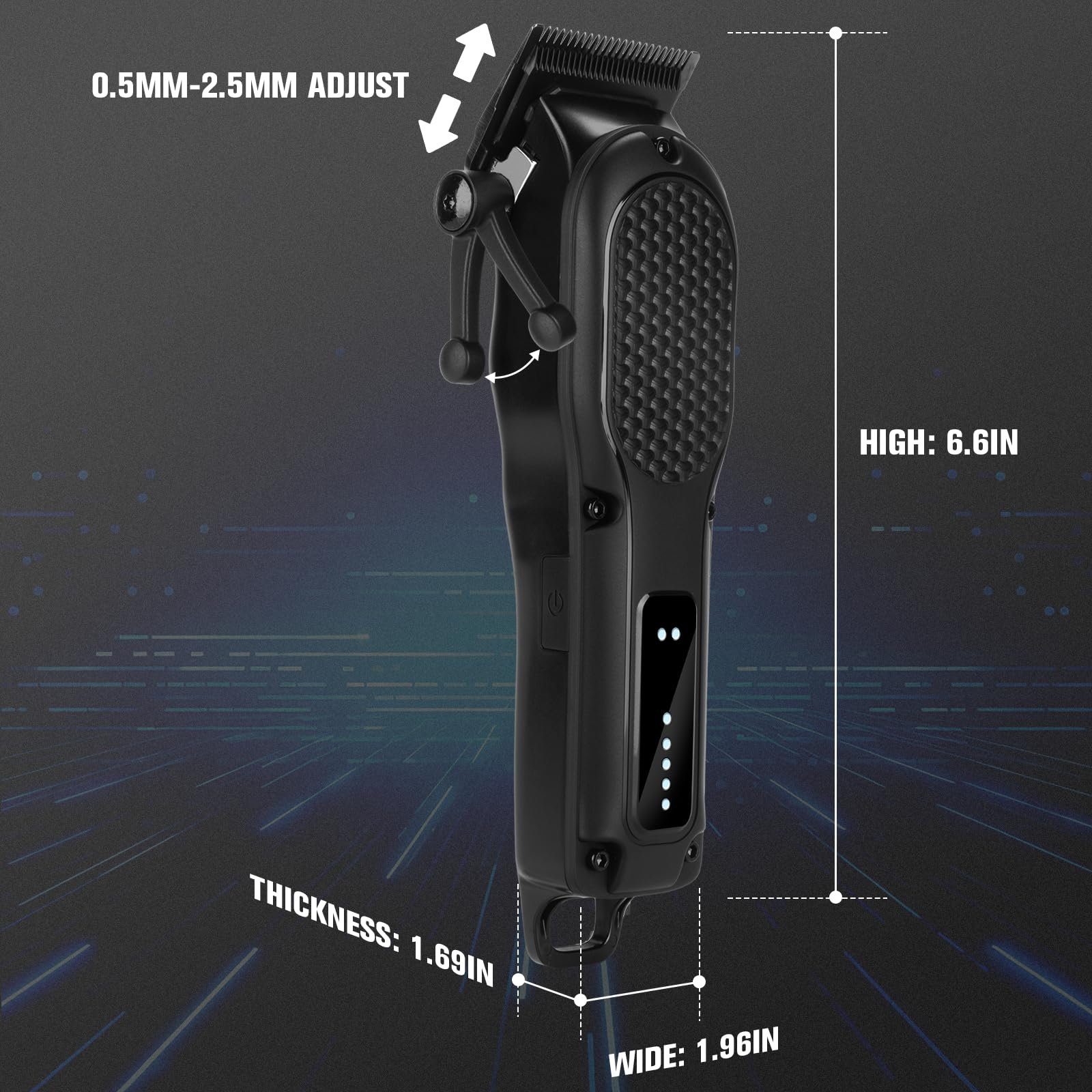 Professional Hair Clippers for Men - Cordless Rechargeable Hair Trimmer with Powerful Motor, Waterproof Design for Beard & Body Grooming | Perfect for Home Haircuts, Beard Trimming & Personal Grooming