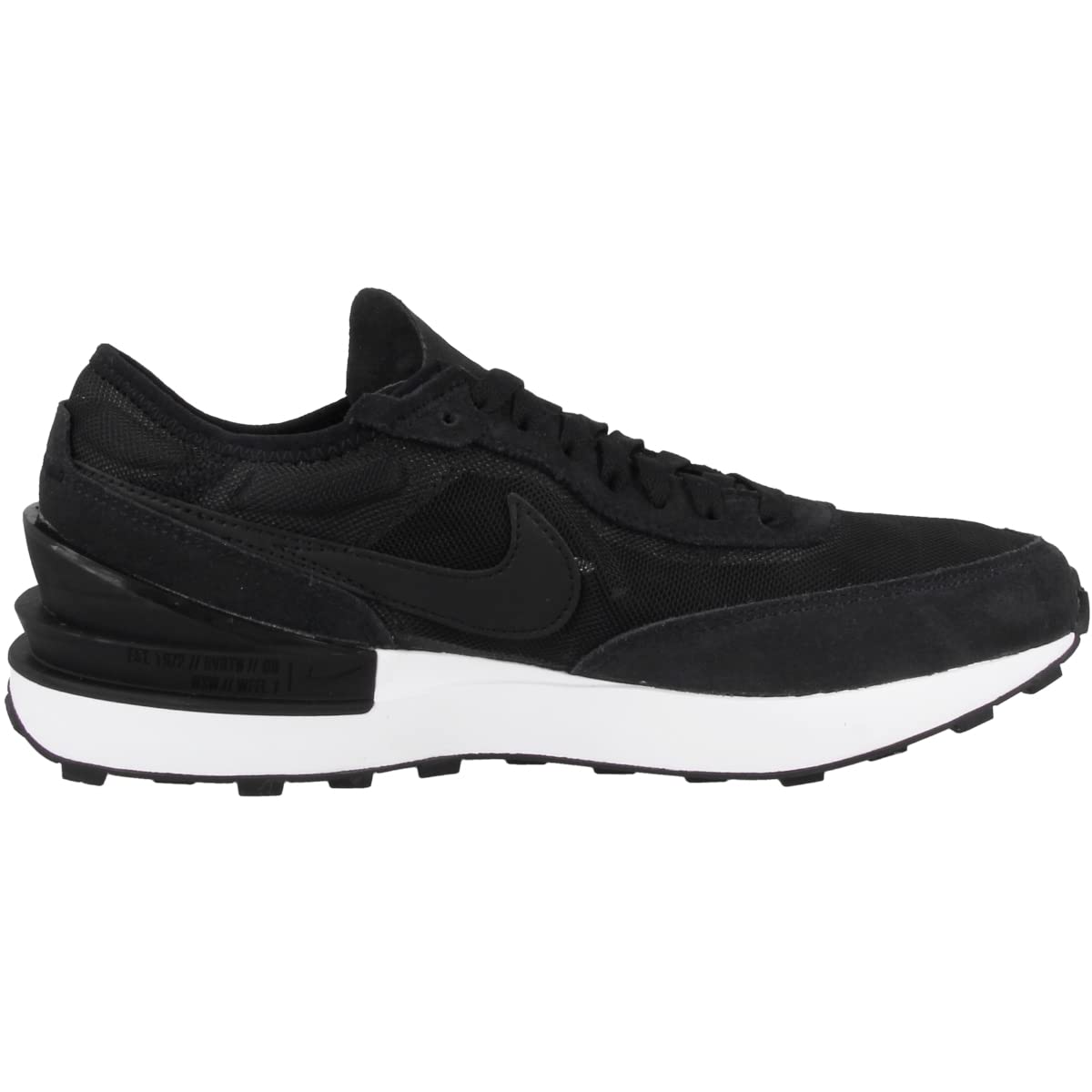 Nike Waffle One Kids' Sneakers - Black (DC0481-001) | Lightweight Running Shoes for Boys & Girls | School, Play & Everyday Wear