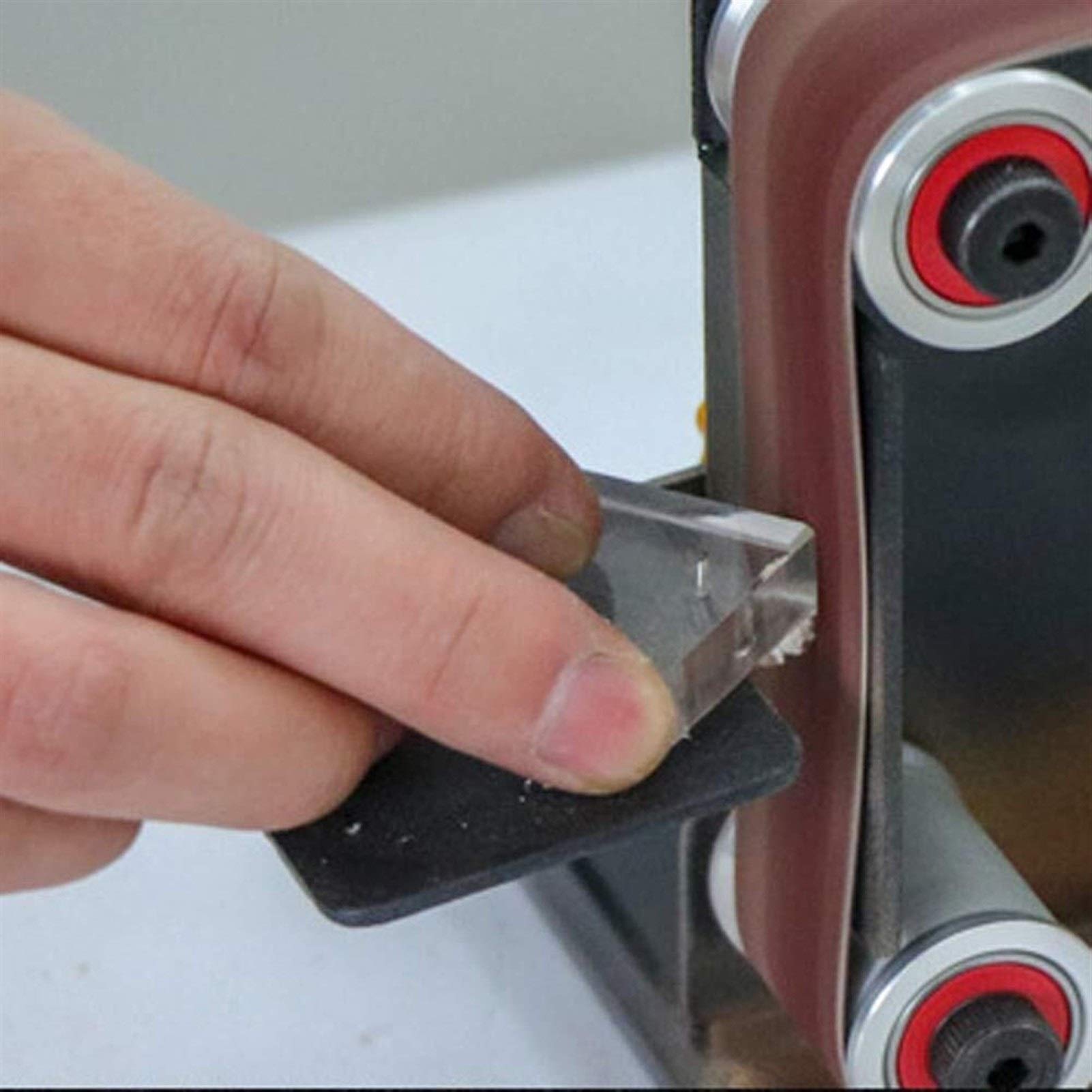 Micro Belt Sander - Compact Electric Belt Sander for DIY Polishing, Grinding & Sharpening | Precision Bench Tool for Woodworking, Metalworking & Knife Sharpening | Perfect for Home Workshops & Professional Use