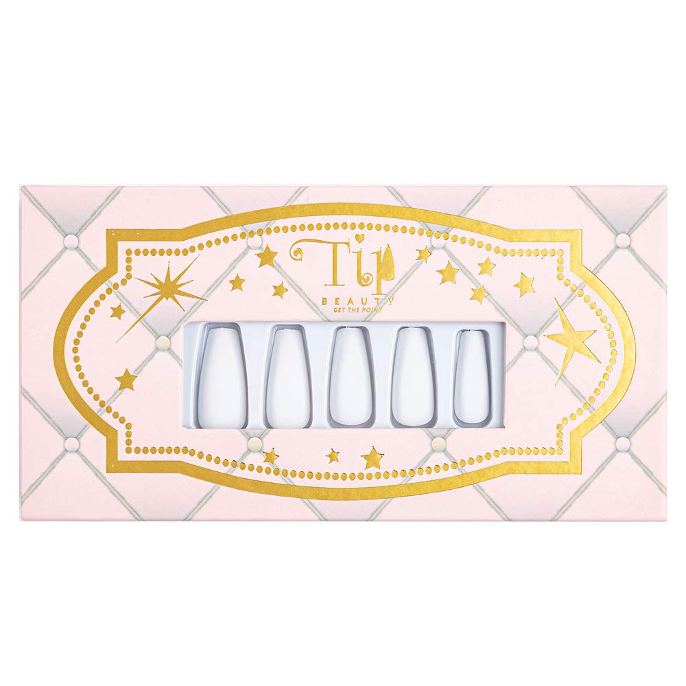 28PCS Fake Nails Kit with Quick Dry Nail Glue | Professional Salon Quality Faux Nails for Women & Kids | Coffin & FOMO False Nails for Parties, Weddings, and Everyday Wear