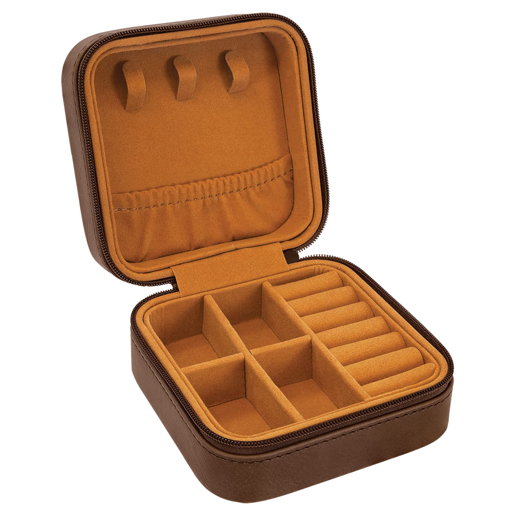 Personalized Engraved Jewelry Box for Women - Custom Laser Engraved Leatherette Travel Jewelry Organizer for Women & Girls | Perfect for Gifts, Travel, and Special Occasions