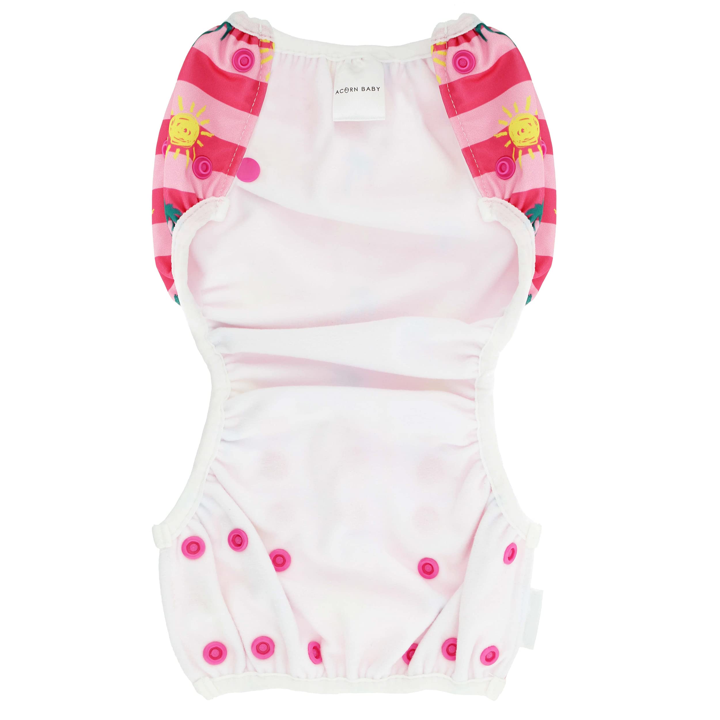 Pink Striped Swim Diaper for Toddlers 0-5 - Reusable for Pool & Beach