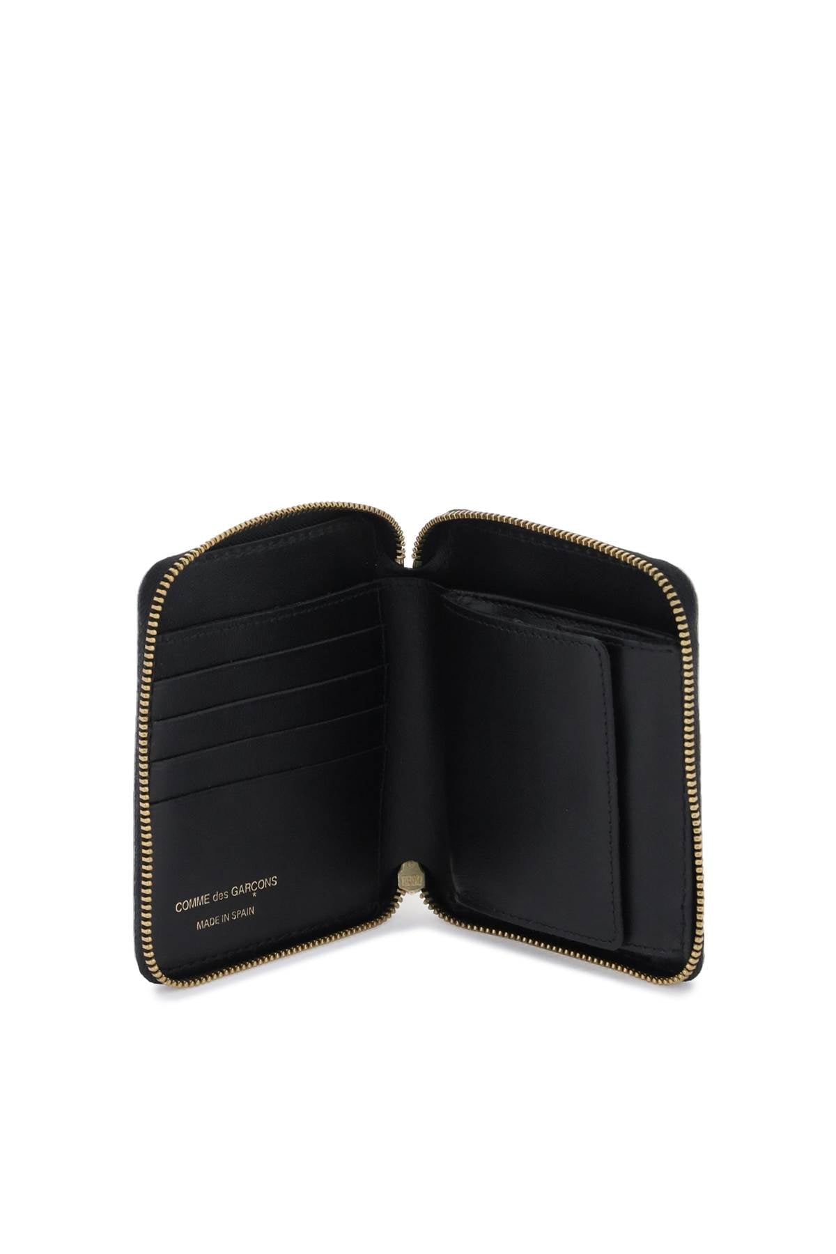 Comme des Garcons Zip Around Wallet with Lenticular Effect - Stylish RFID Blocking Card Holder for Men & Women | Perfect for Travel, Business, and Everyday Use