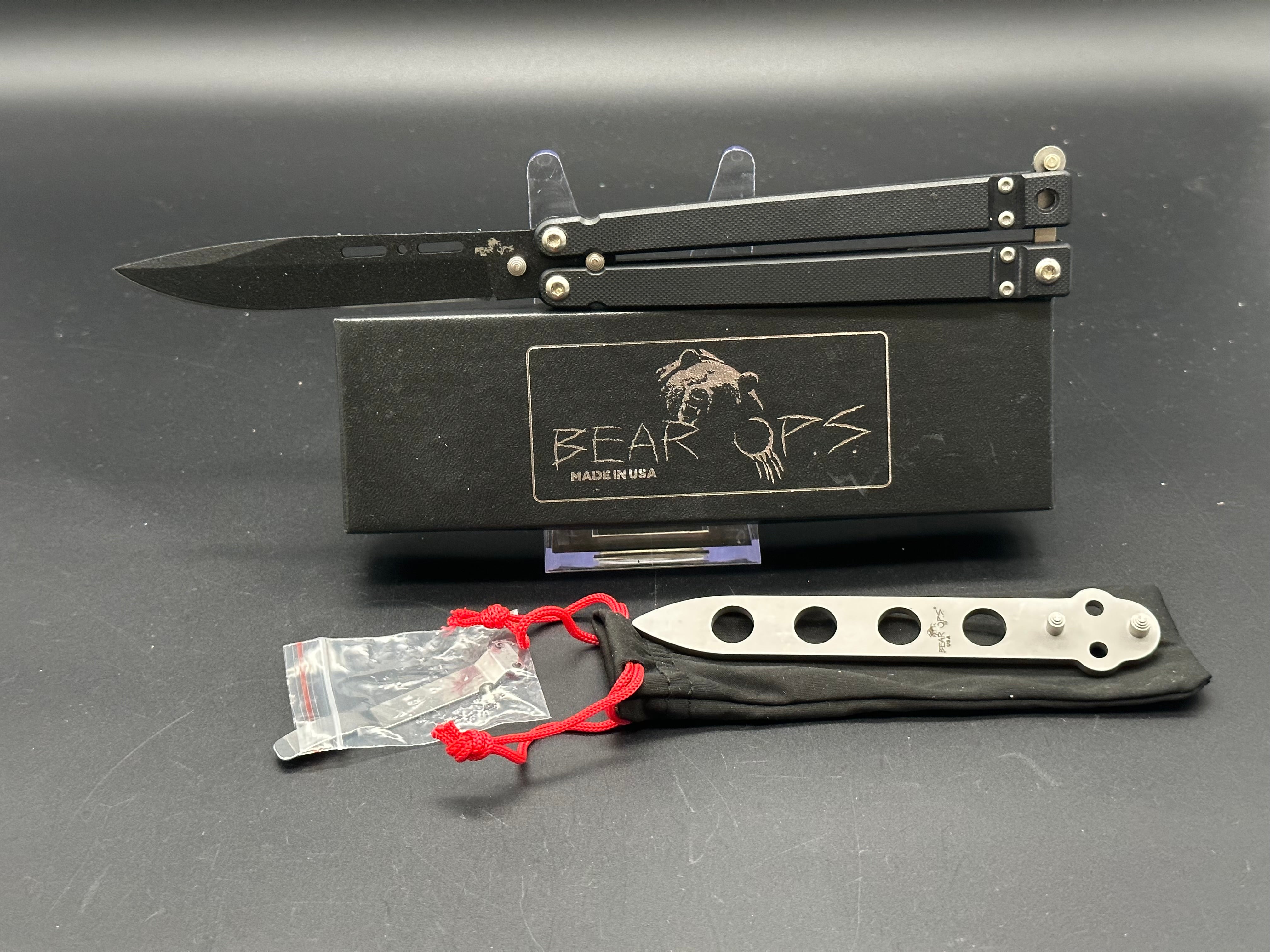 Bear OPS Bear Song II Butterfly Knife Trainer - Premium Practice Balisong for Beginners & Collectors | Perfect for EDC, Tricks Training & Martial Arts Practice