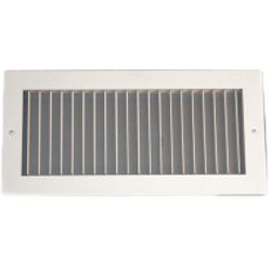 16x10 Inch Steel Blade Horizontal Fixed Grille - White - Durable Shoemaker 938-16X10 for HVAC Ventilation & Home Airflow System