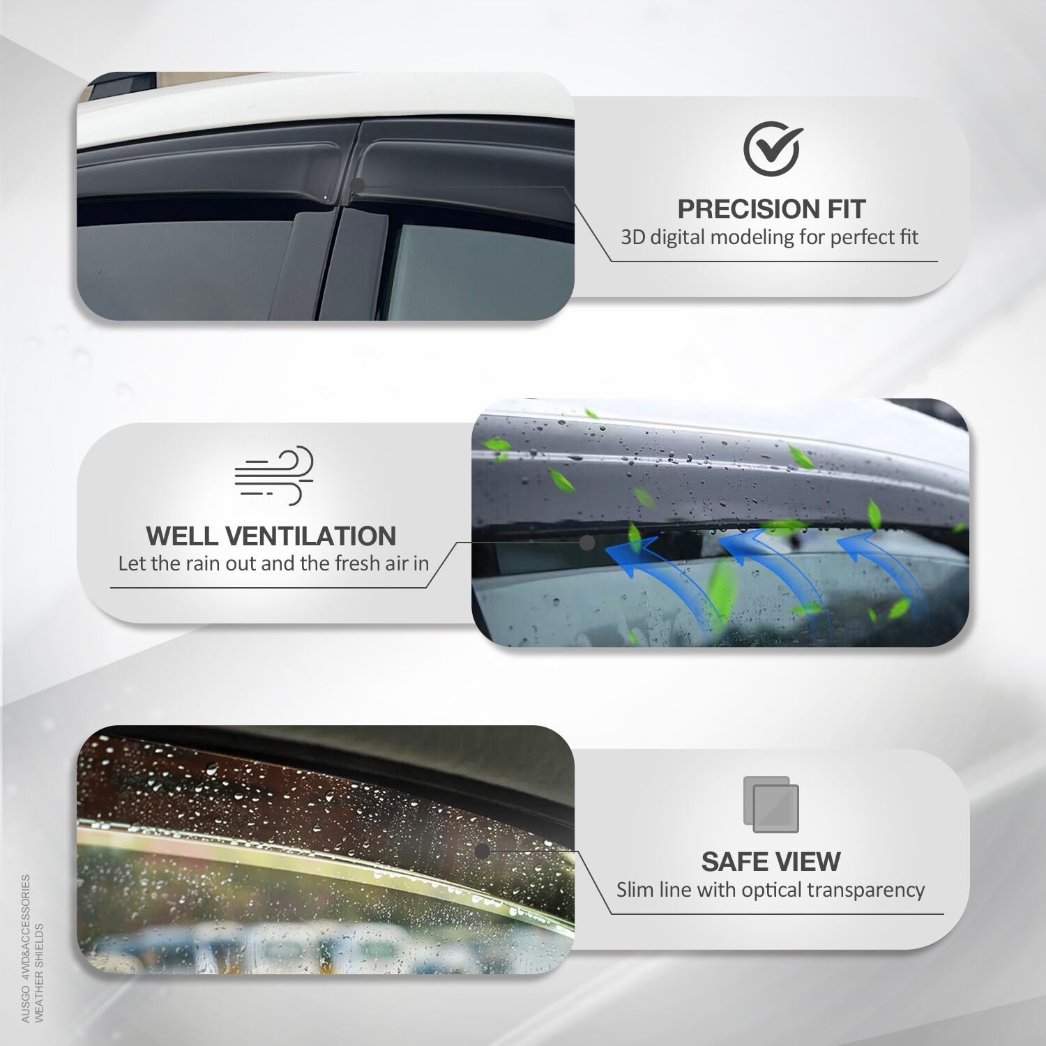 Premium Weather Shields for ISUZU N Series 2-Door Trucks (2018-Present) - Durable Rain Guards & Window Deflectors for All-Weather Protection
