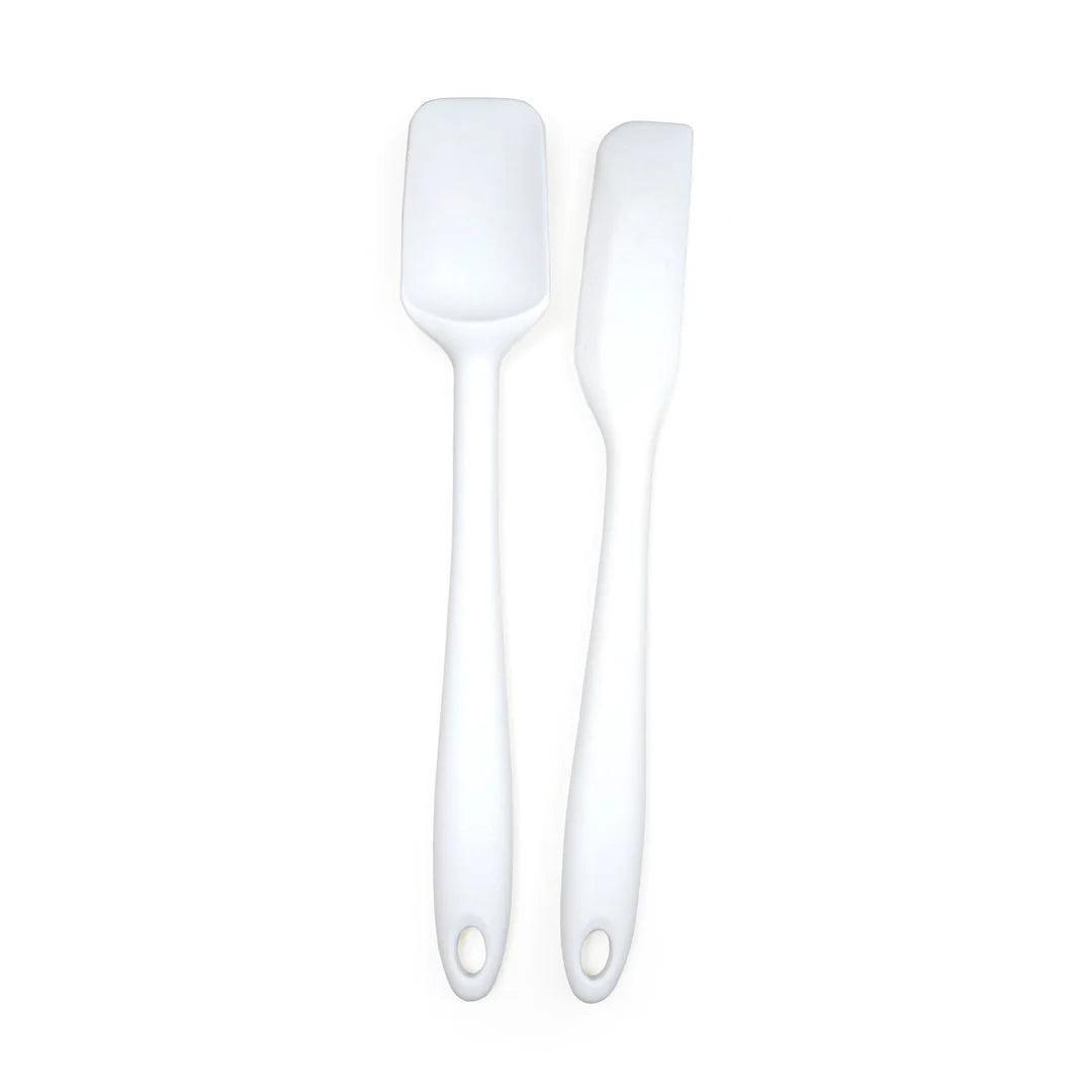 Premium Silicone Mini Spatula Set - 2-Piece Non-Slip Kitchen Utensils for Baking, Cooking & Mixing - Perfect for Cake Decorating, Frosting & Small Batch Recipes