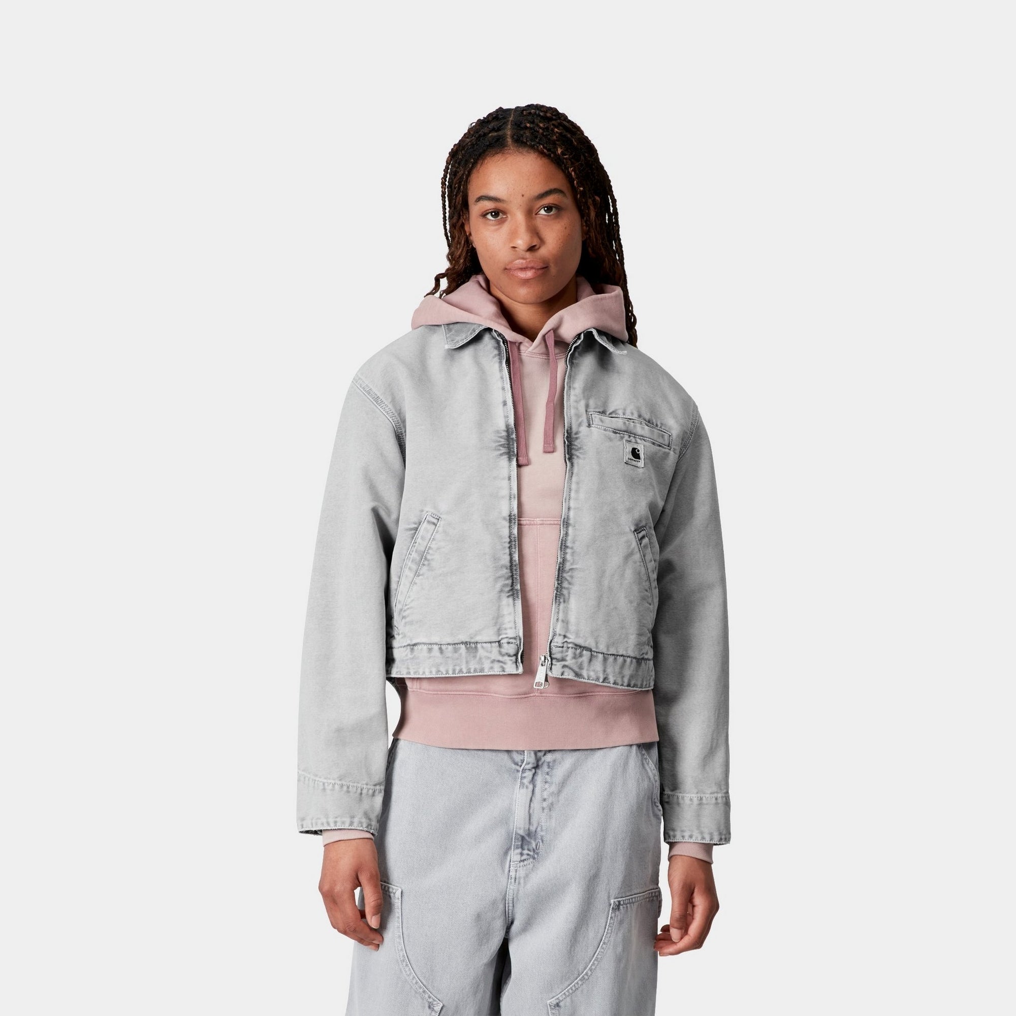 Women's Emery Jacket - Black Chalk Wash Waterproof Windbreaker Jacket for Outdoor Hiking & Casual Wear