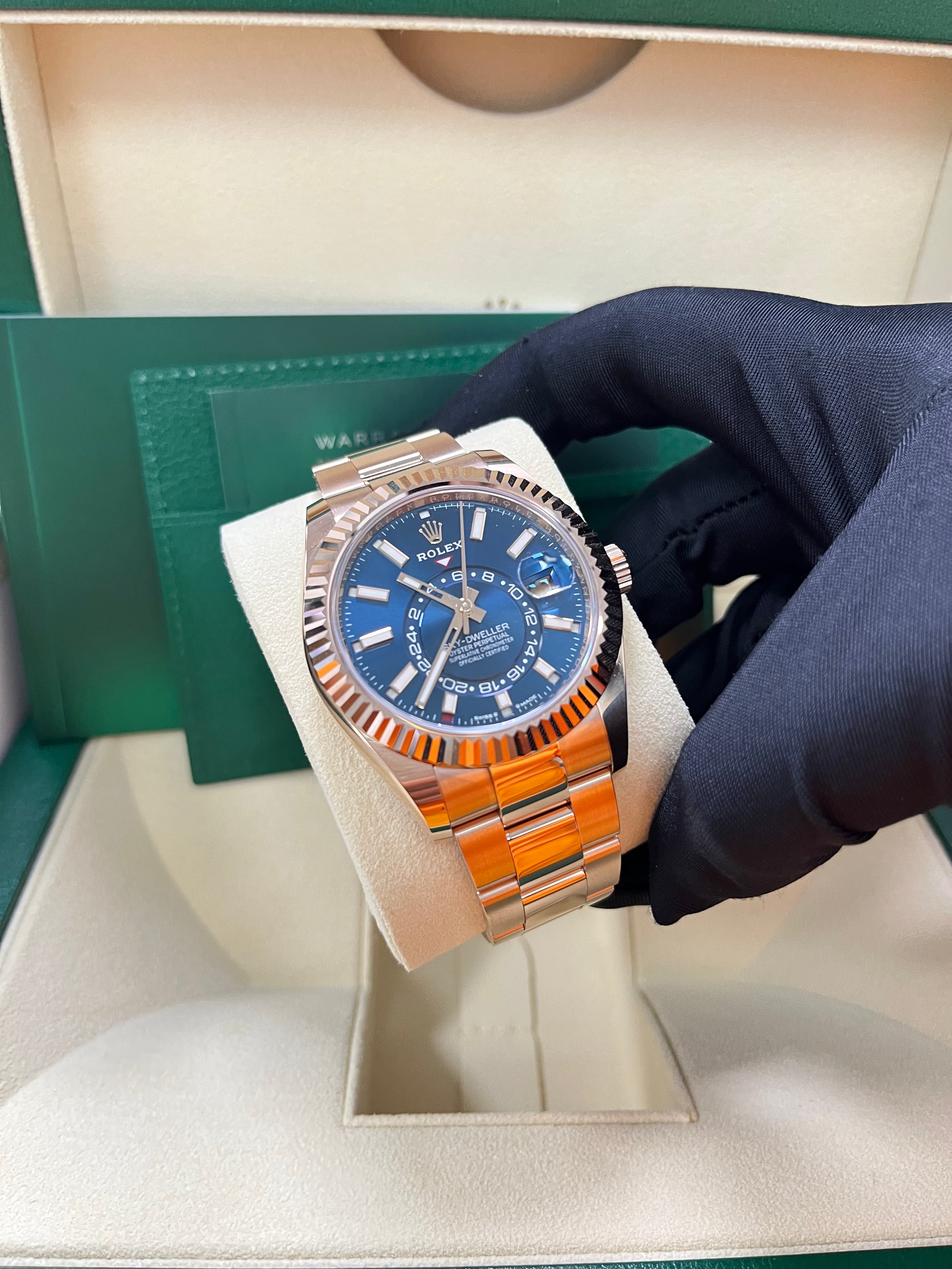 Rolex Sky-Dweller Men's Watch with Blue Dial & Oyster Bracelet - Ref. 336935 | Luxury Automatic Watch for Business, Travel & Special Occasions