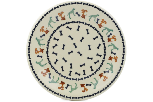 10-Piece Dog and Bone Pattern Dinner Plate Set - Durable Porcelain Plates for Pets, Perfect for Dog-Themed Parties, Daily Feeding, and Home Decor