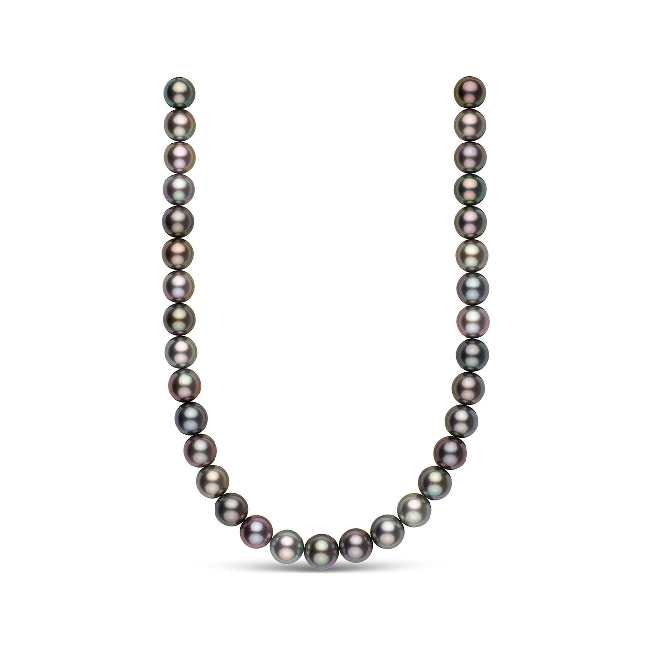 18K Solid Gold Aurora Tahitian Pearl Necklace KN00100 - Elegant Jewelry for Women, Perfect for Weddings, Parties & Special Occasions