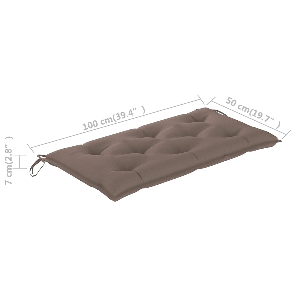 Outdoor Bench Cushion Set of 2 - Waterproof Garden Seat Cushions 39.4