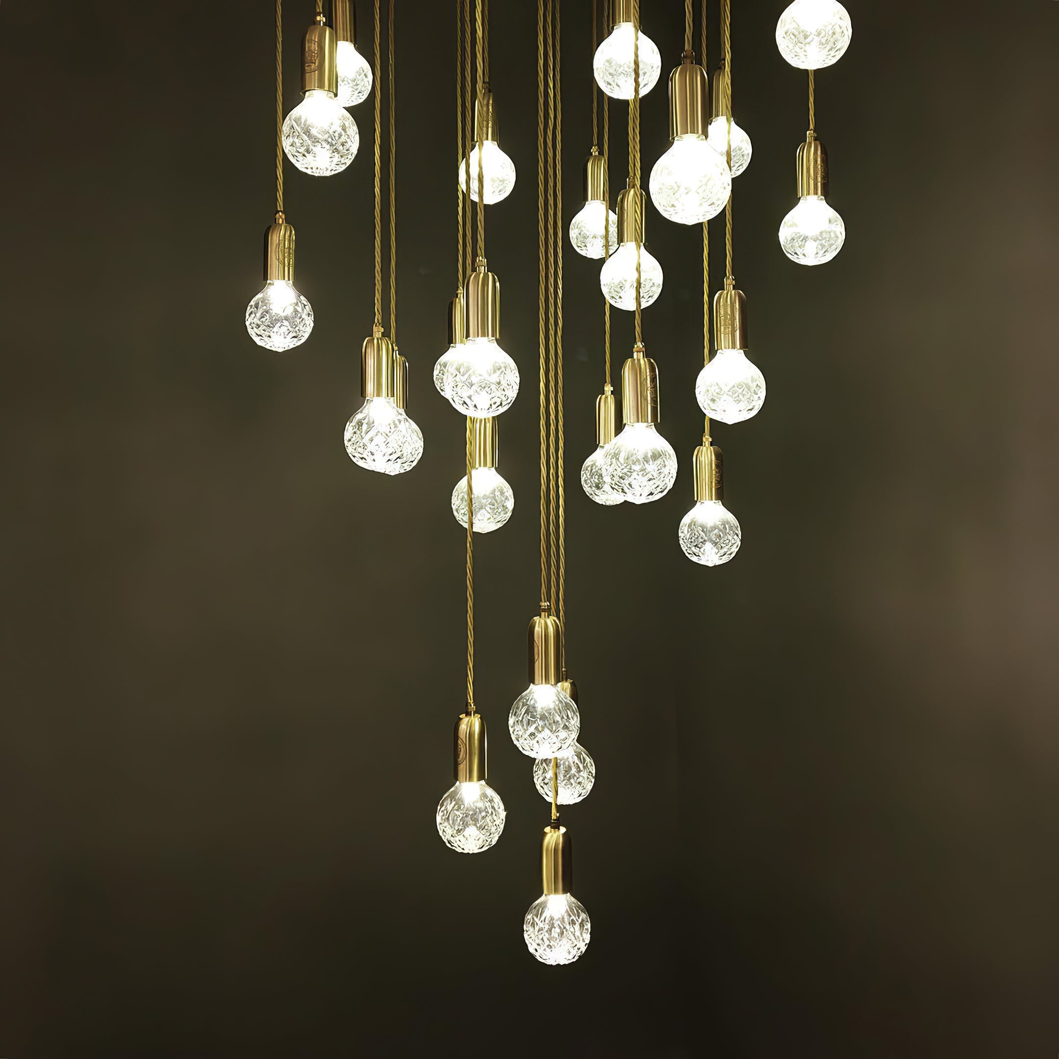 Crystal Bulb Pendant Light - Elegant Glass Ceiling Lighting Fixture for Dining Room, Kitchen Island & Bedroom Decor