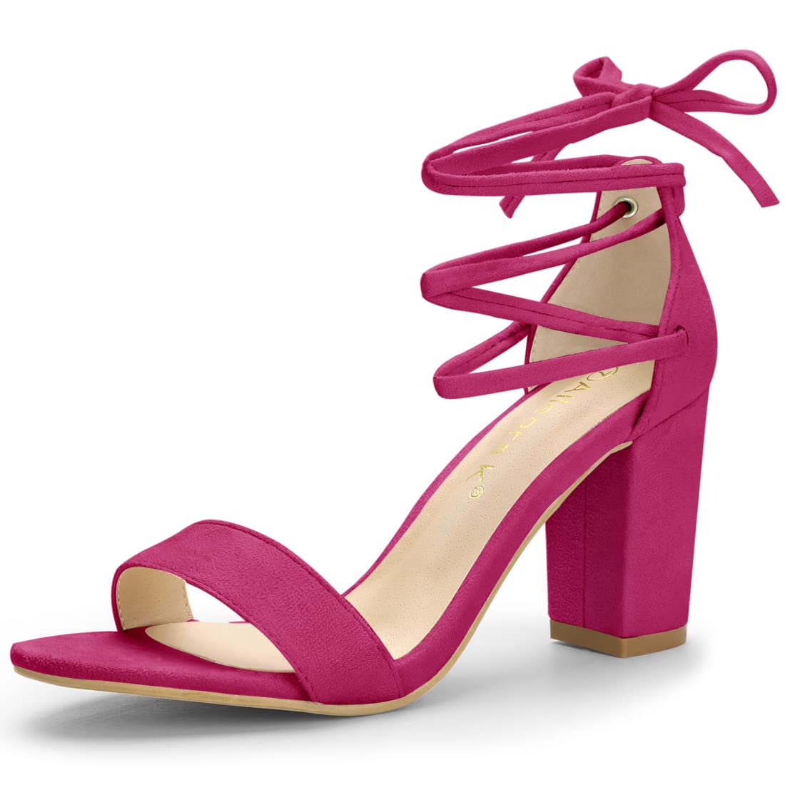 Allegra K Women's Strappy High Heel Sandals - Chunky Tie-Up Heels for Women | Perfect for Weddings, Parties & Night Out