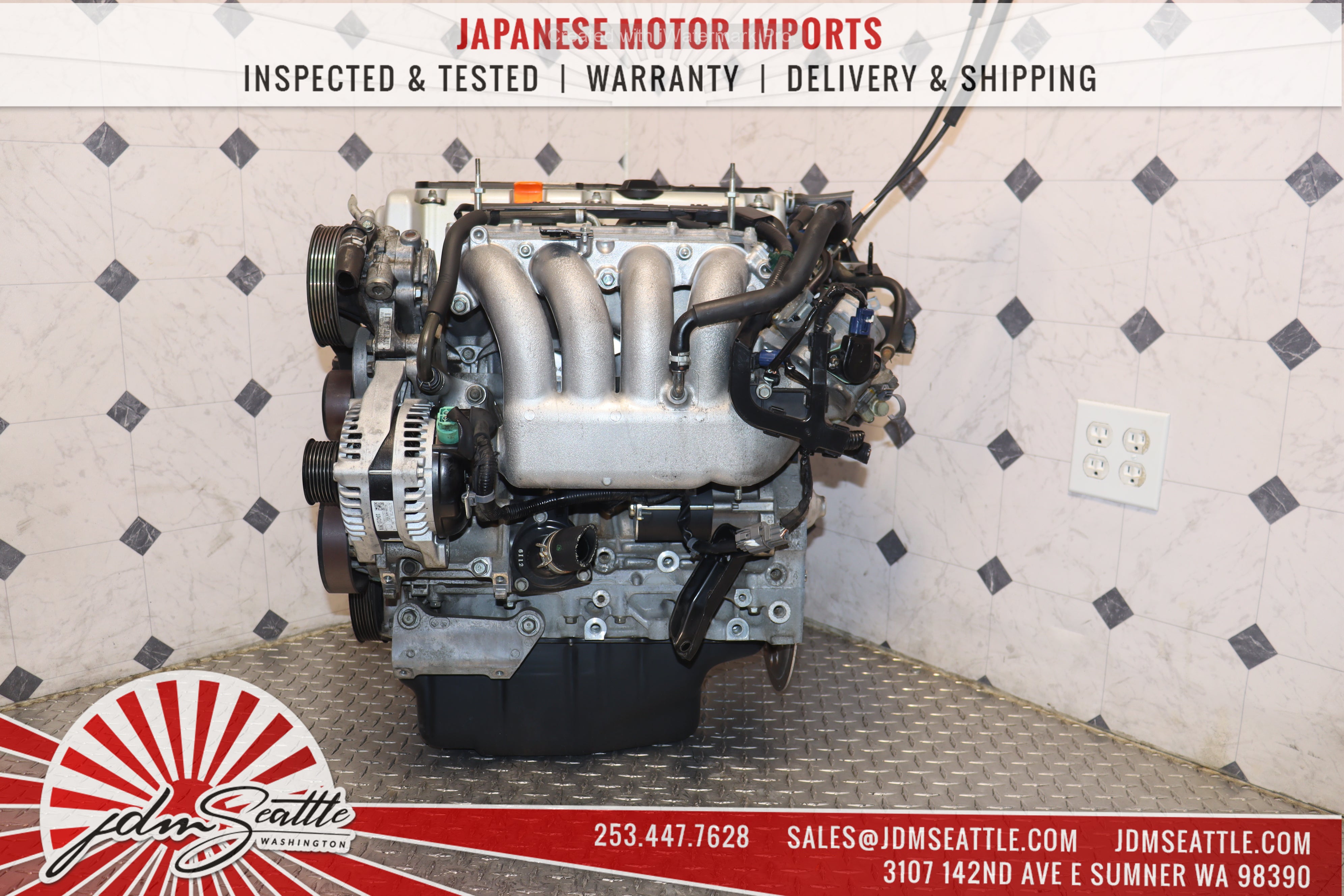 JDM K24A Engine 2003-2007 Honda Accord Element VTEC 2.4L K24 Motor - High Performance Replacement for Racing & Car Restoration Projects