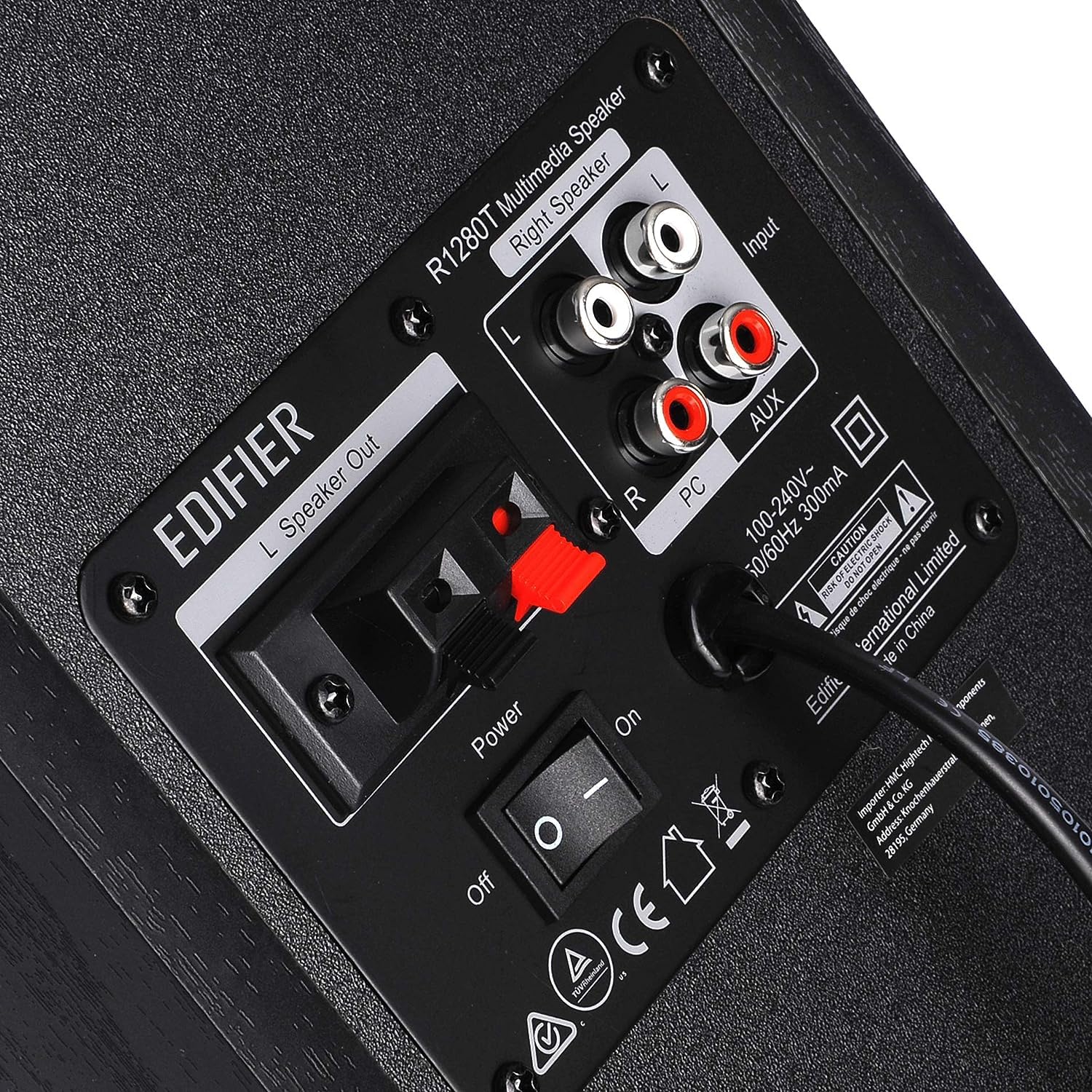 EDIFIER R1280T 42W RMS Powered Bookshelf Speakers - Studio Monitor Speakers with Wooden Enclosure (Black) - Perfect for Home Audio, Gaming & Music Production