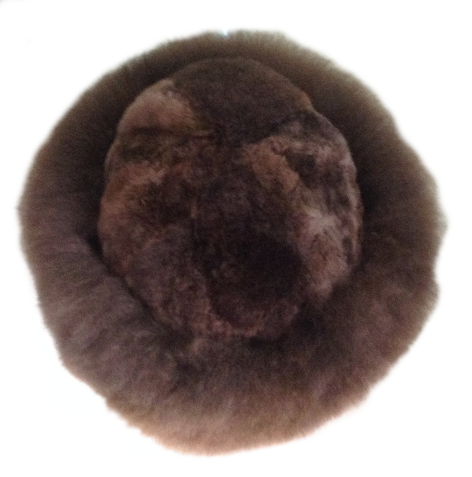 Women's Winter Fur Hat - Baby Alpaca Wide Brim Mongolian Style Russian Hat with Satin Lining (X-Large, Dark Brown) | Cold Weather Fashion Accessory for Outdoor Activities & Holiday Outfits